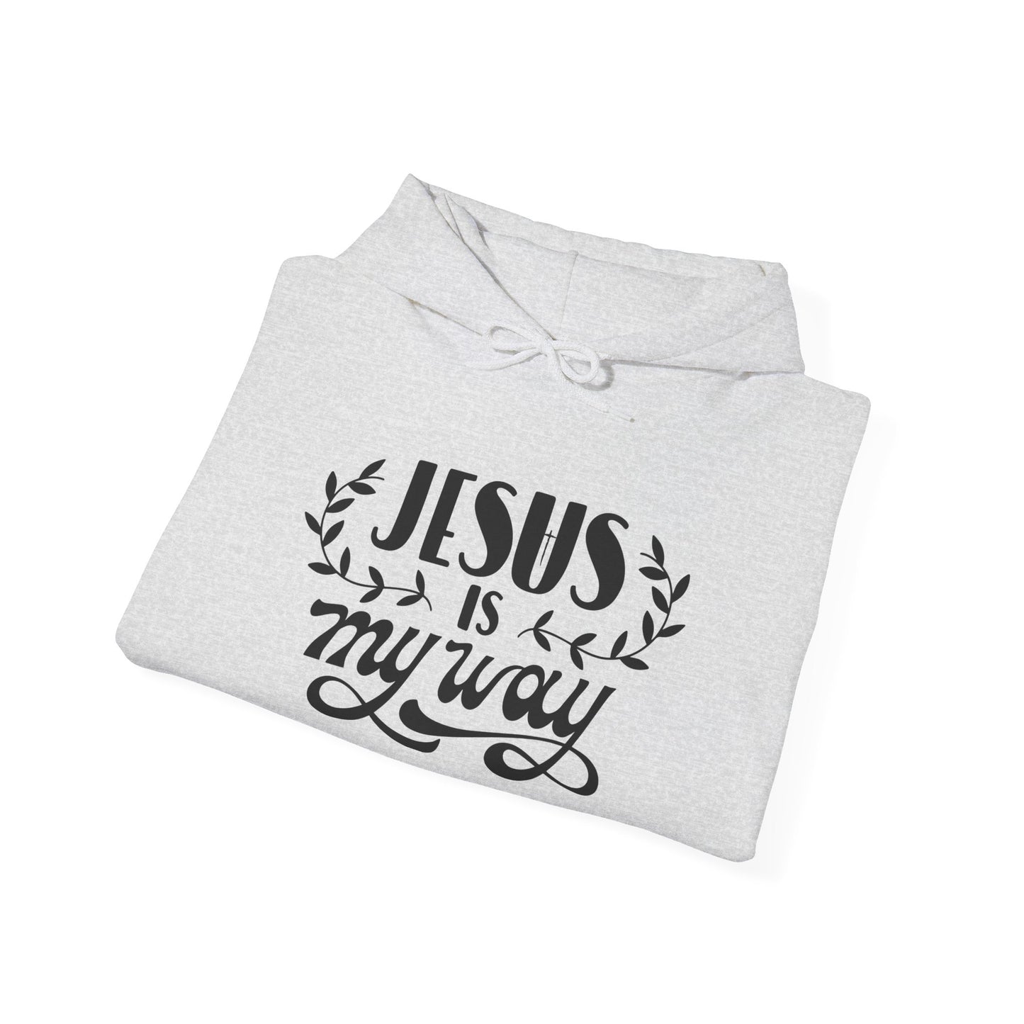 Faith-Inspired Unisex Hooded Sweatshirt – "Jesus is My Way"