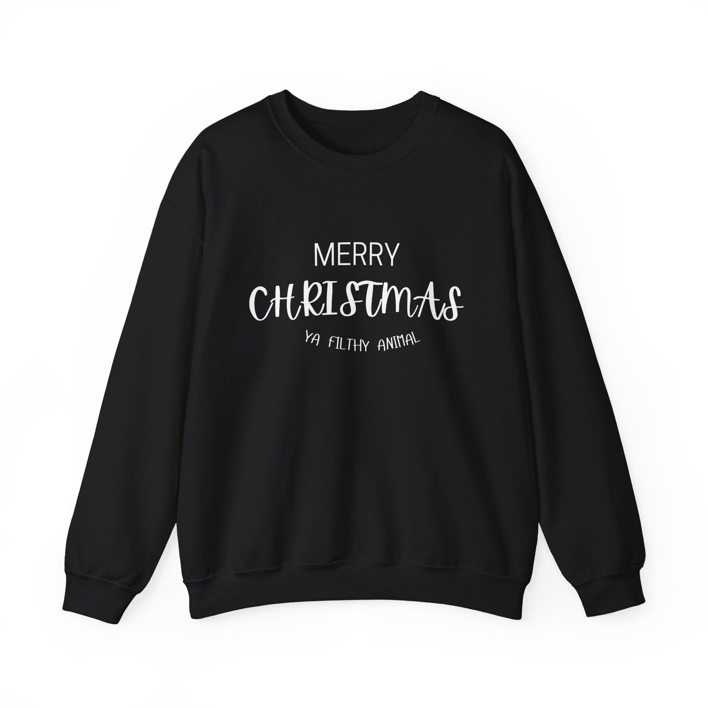 Merry Christmas Ya Filthy Animal Sweatshirt | Unisex Heavy Blend™ Crewneck