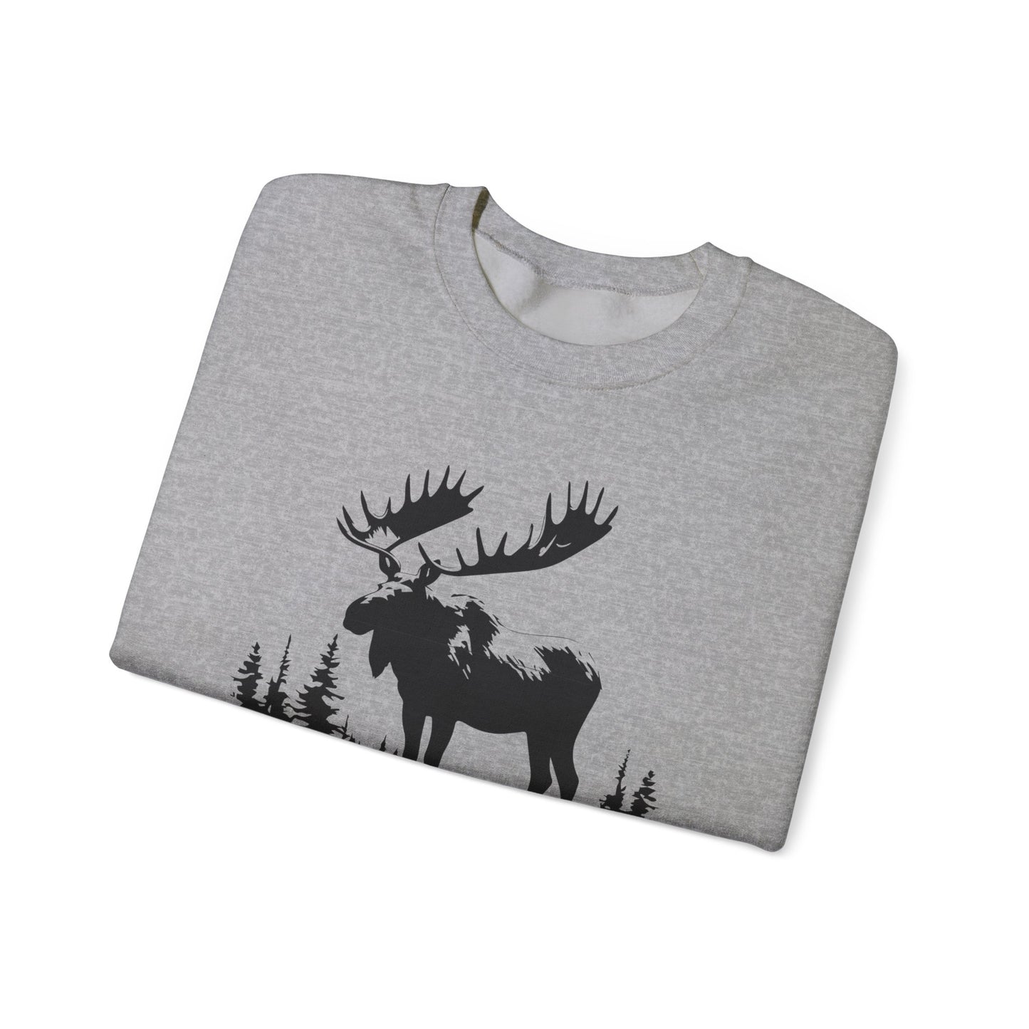 Moose Graphic Unisex Crewneck Sweatshirt - Cozy Nature Apparel