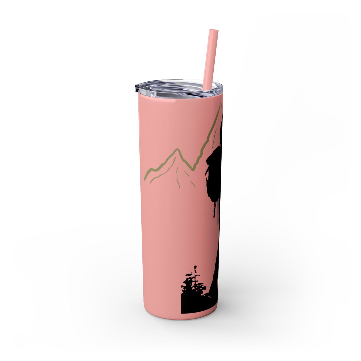 Adventure Awaits Skinny Tumbler with Straw - 20oz Hiking Design