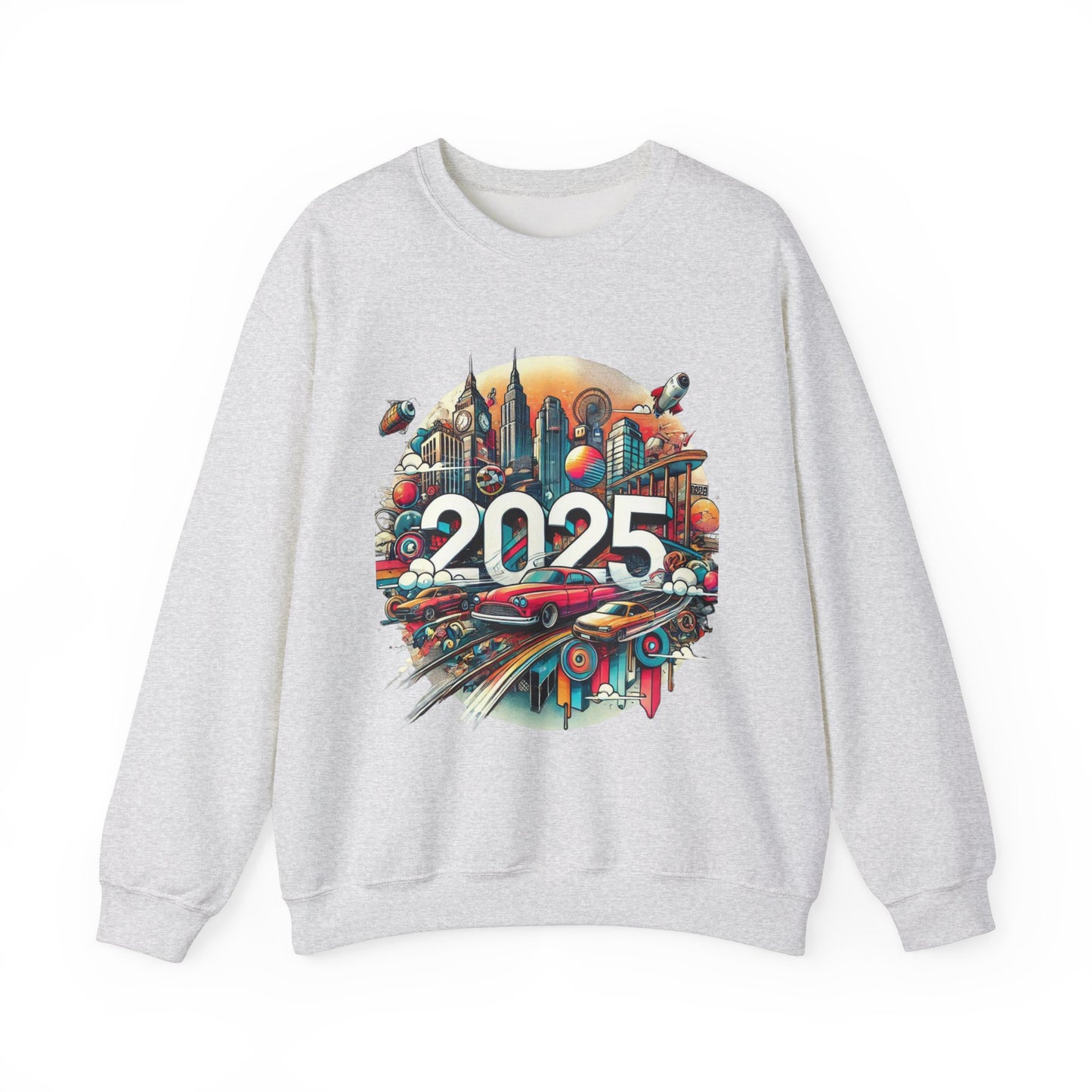 New Years Retro 2025 Crewneck Sweatshirt - Unisex Heavy Blend