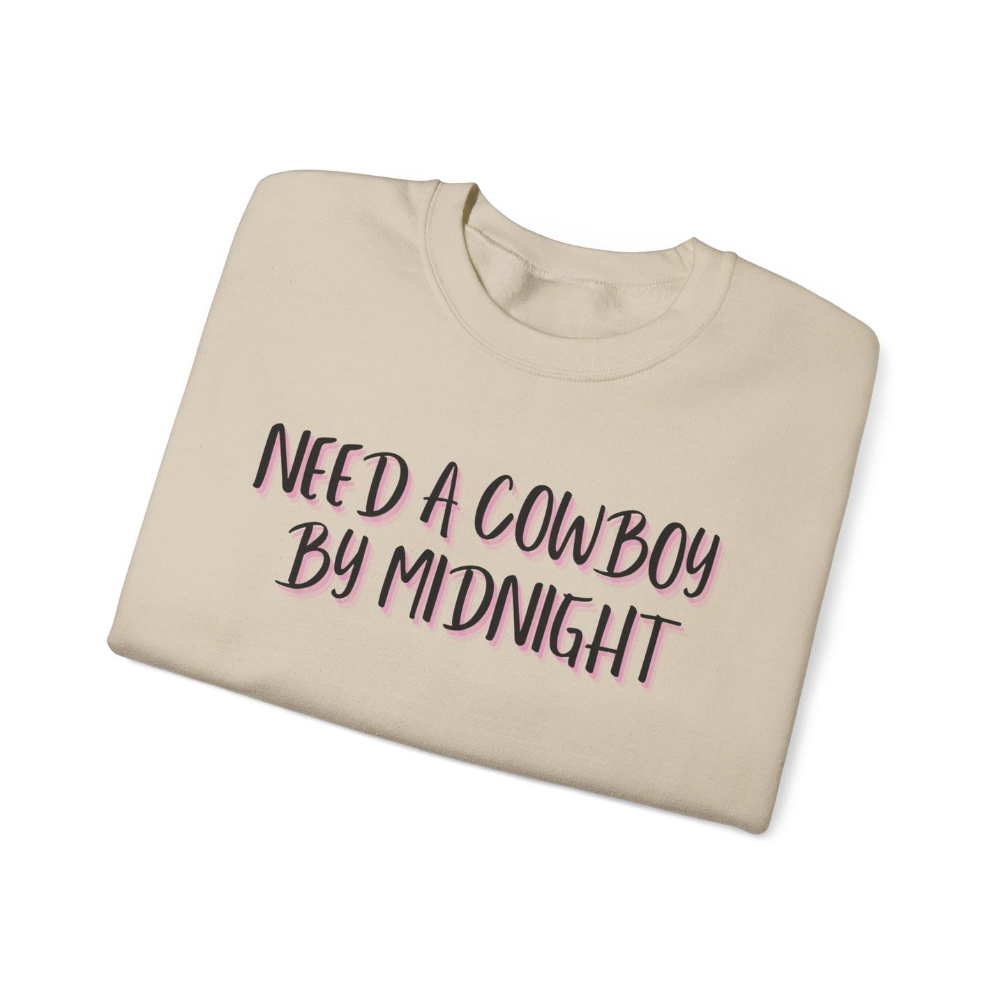 New Years Need a Cowboy by Midnight Unisex Crewneck Sweatshirt - Cozy Casual Wear