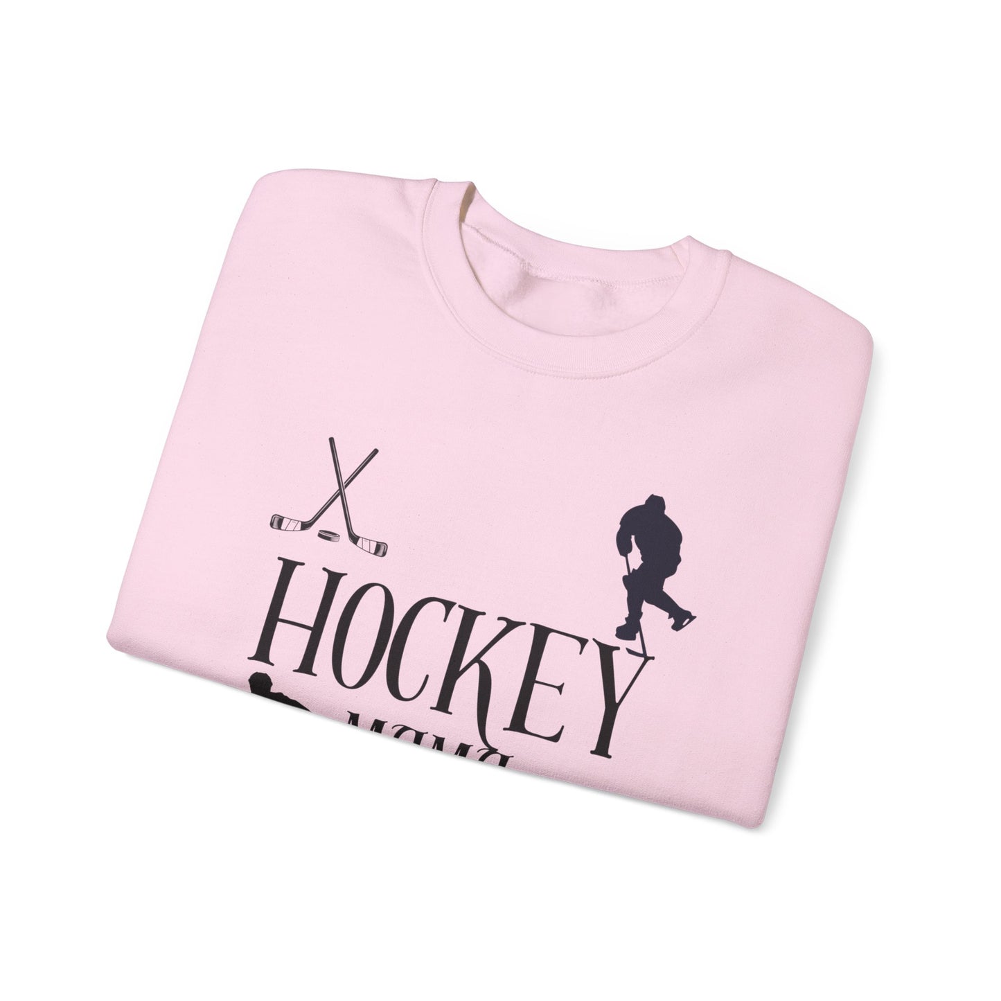 Hockey MAMA black ink - Unisex Heavy Blend™ Crewneck Sweatshirt