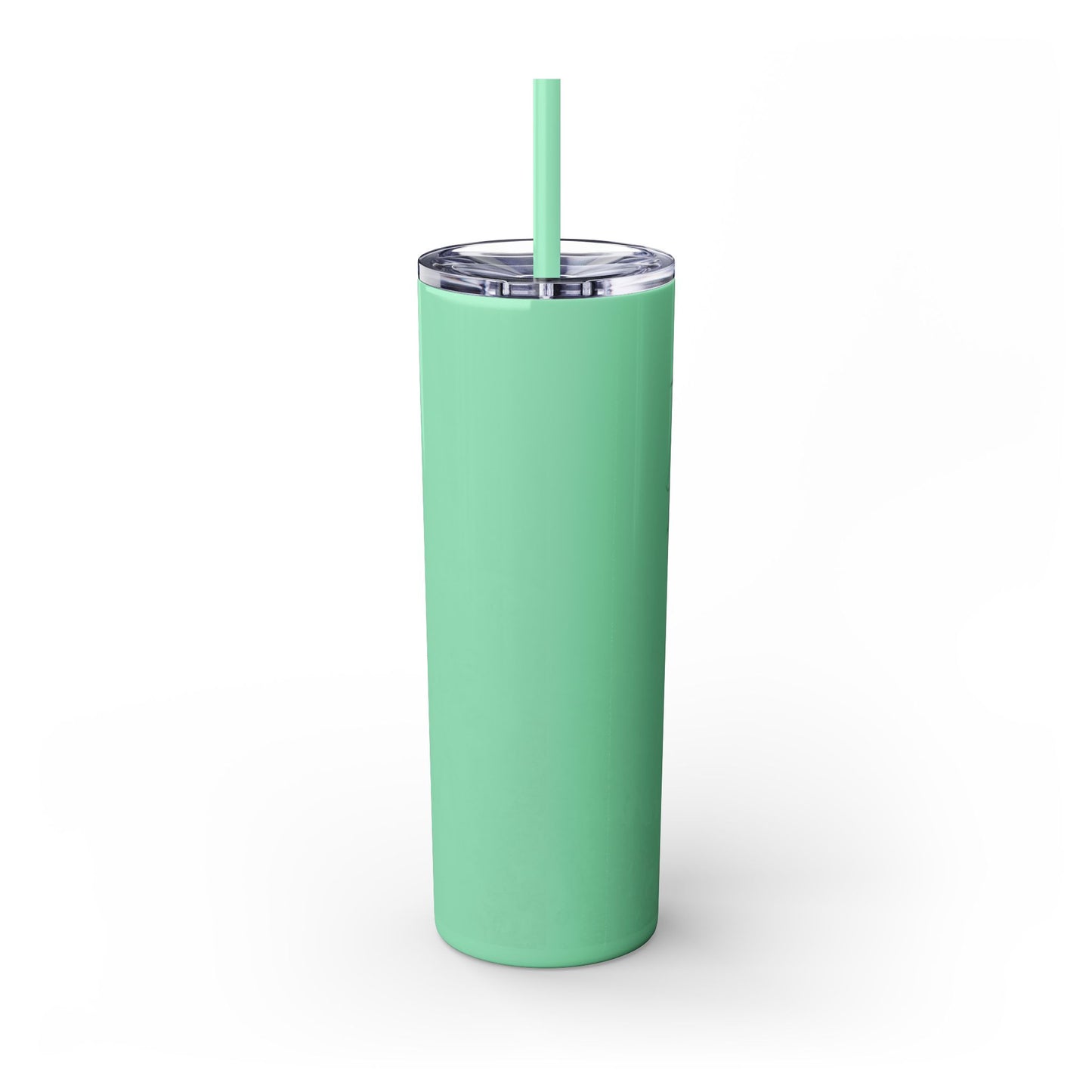 Crackled Hockey Action Skinny Tumbler with Straw - 20oz