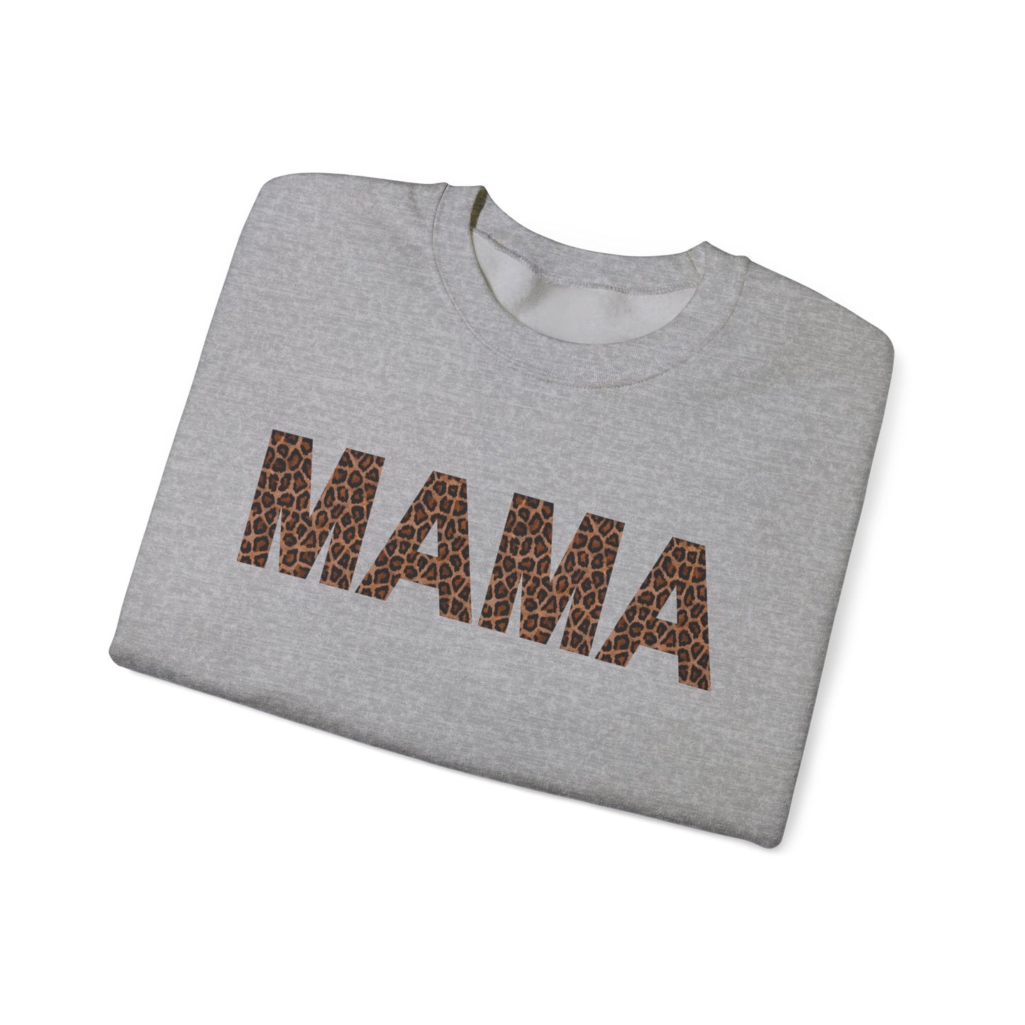 Leopard Print Mama Crewneck Sweatshirt - Cozy Unisex Style for Moms