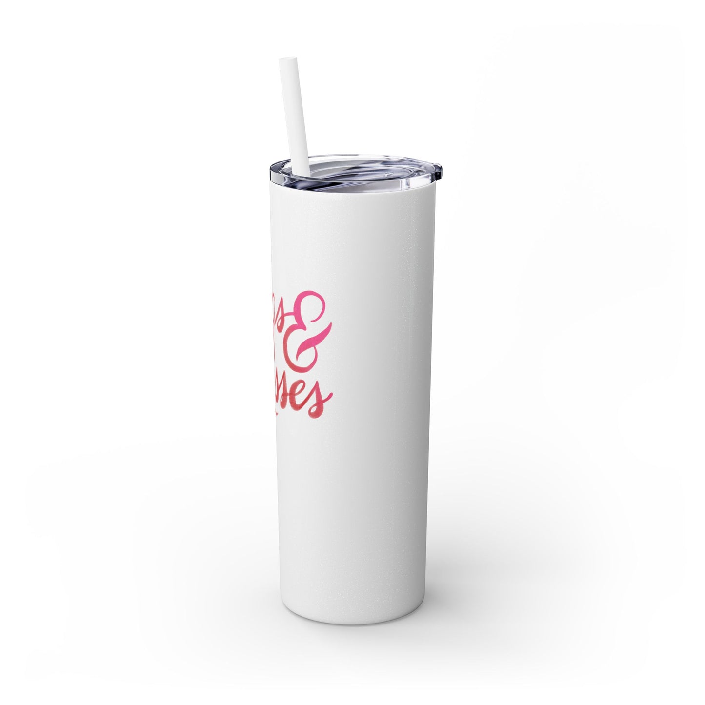 Hugs & Kisses Skinny Tumbler with Straw - 20oz Love Drinkware