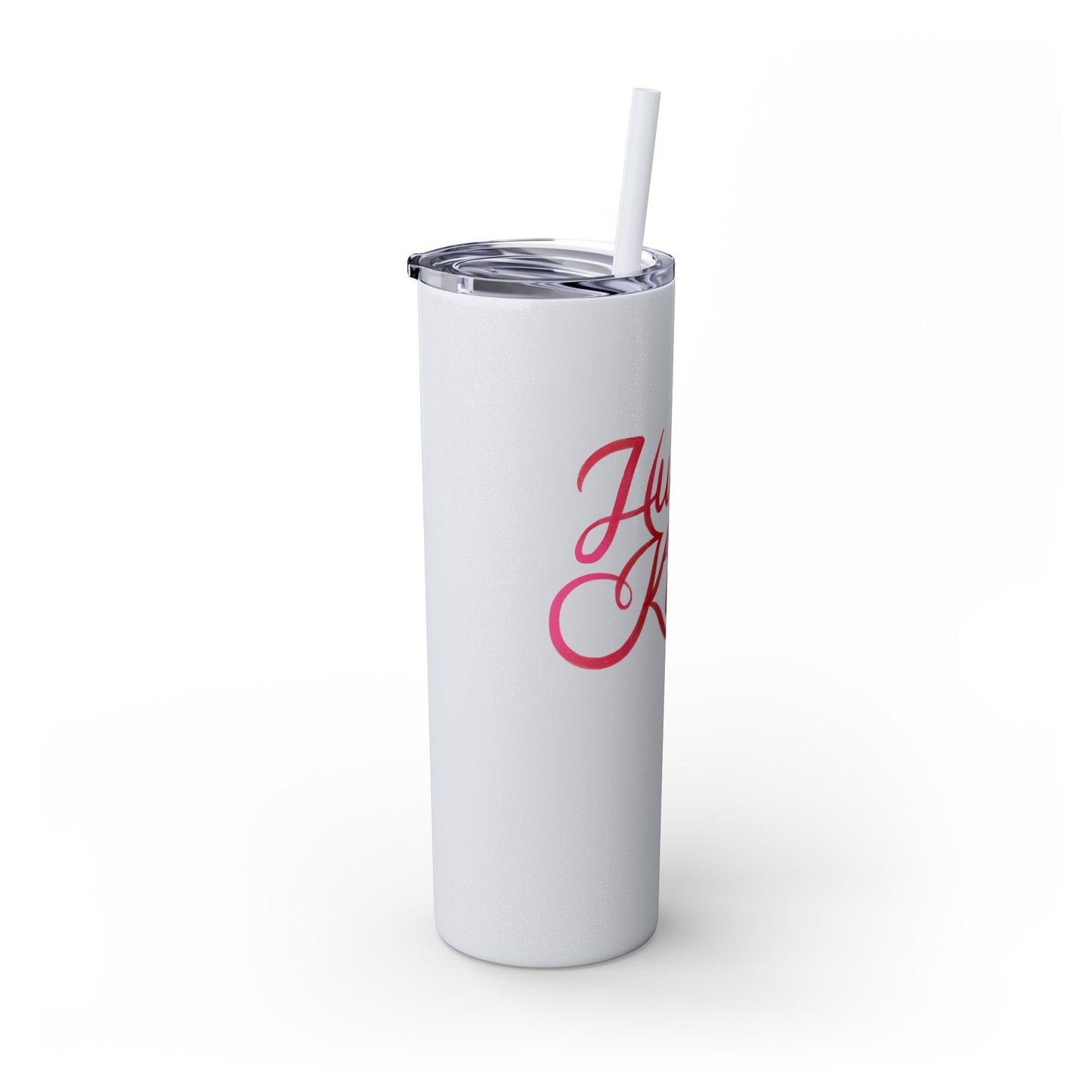 Hugs & Kisses Skinny Tumbler with Straw - 20oz Love Drinkware