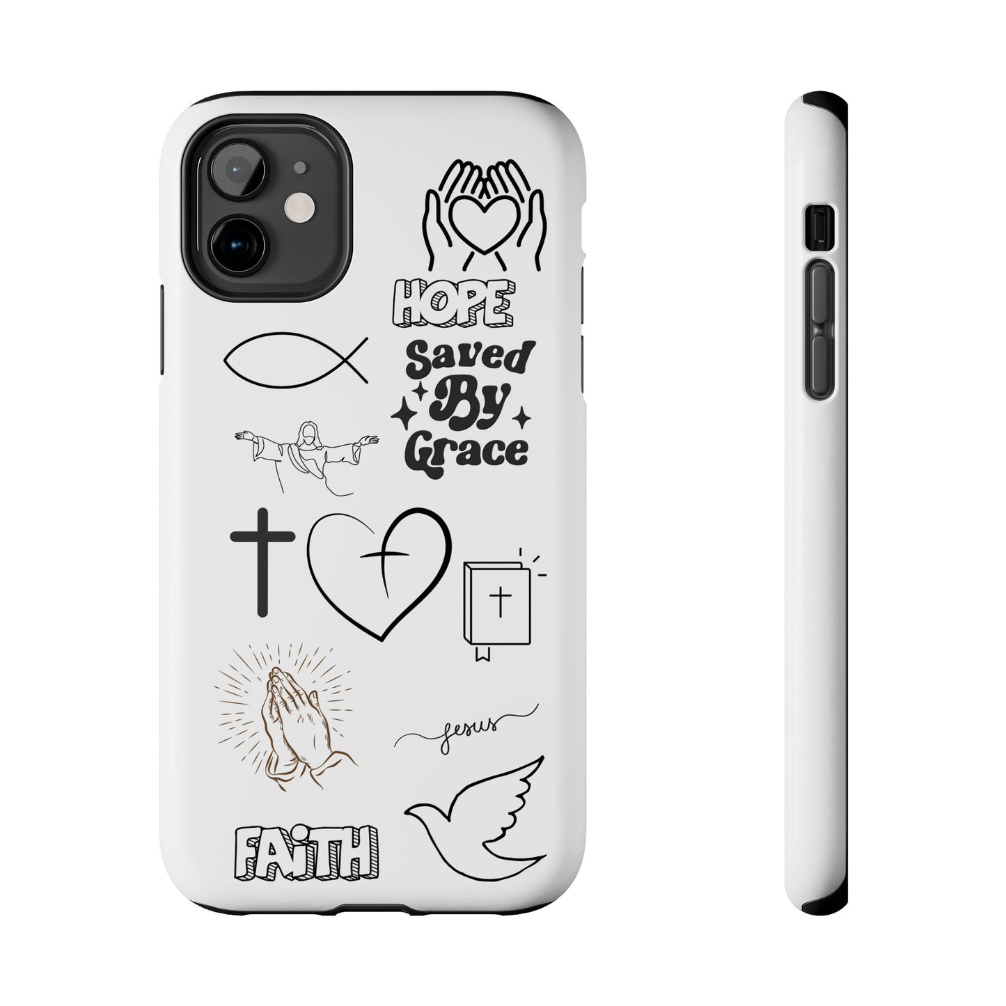 Inspirational Tough Phone Case - Faith, Hope & Grace Design