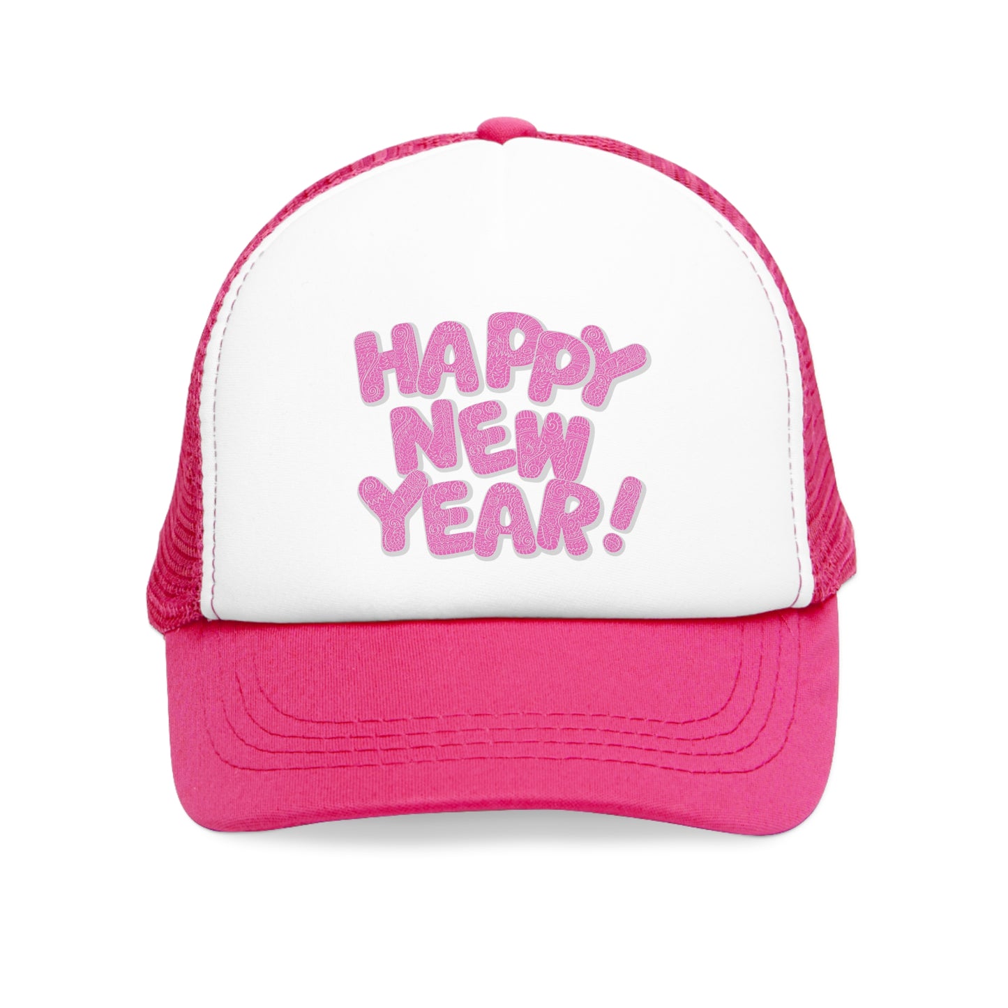 Happy New Year Mesh Cap - Festive and Fun Hat for Celebrations