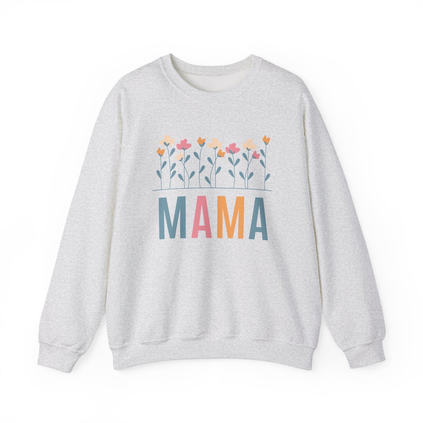 Floral MAMA - Unisex Heavy Blend™ Crewneck Sweatshirt