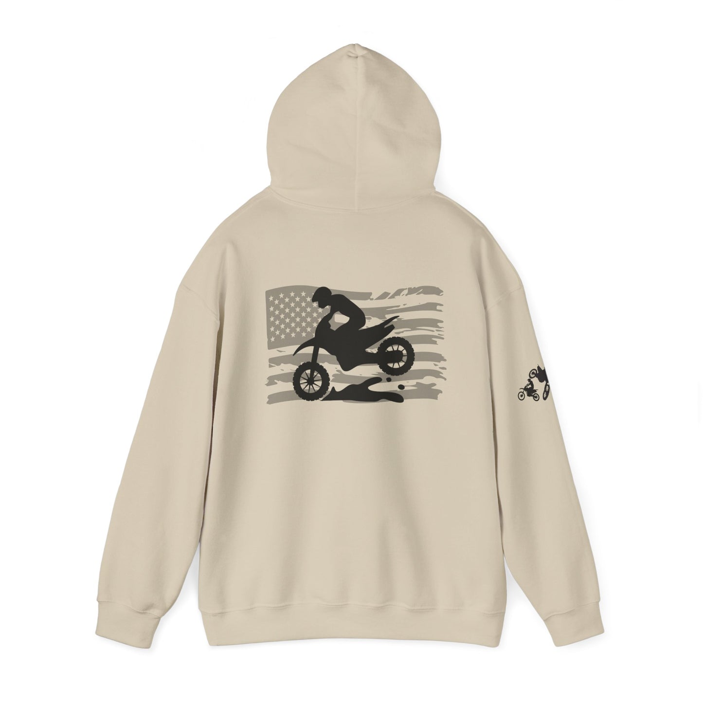 Race Mom America Unisex Heavy Blend™ Hoodie - Perfect Gift for Motocross Enthusiasts