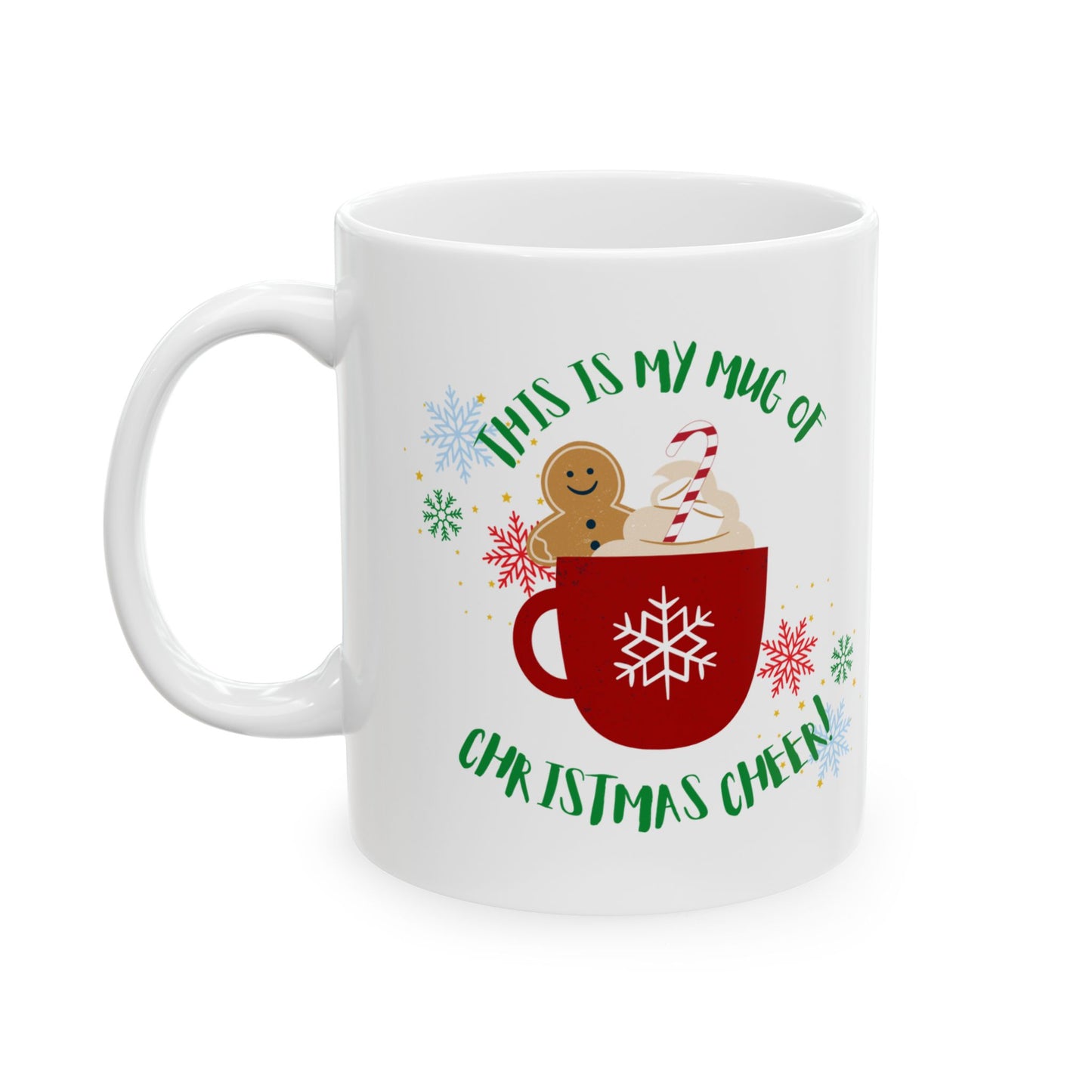 Festive Christmas Cheer Ceramic Mug - 11oz & 15oz