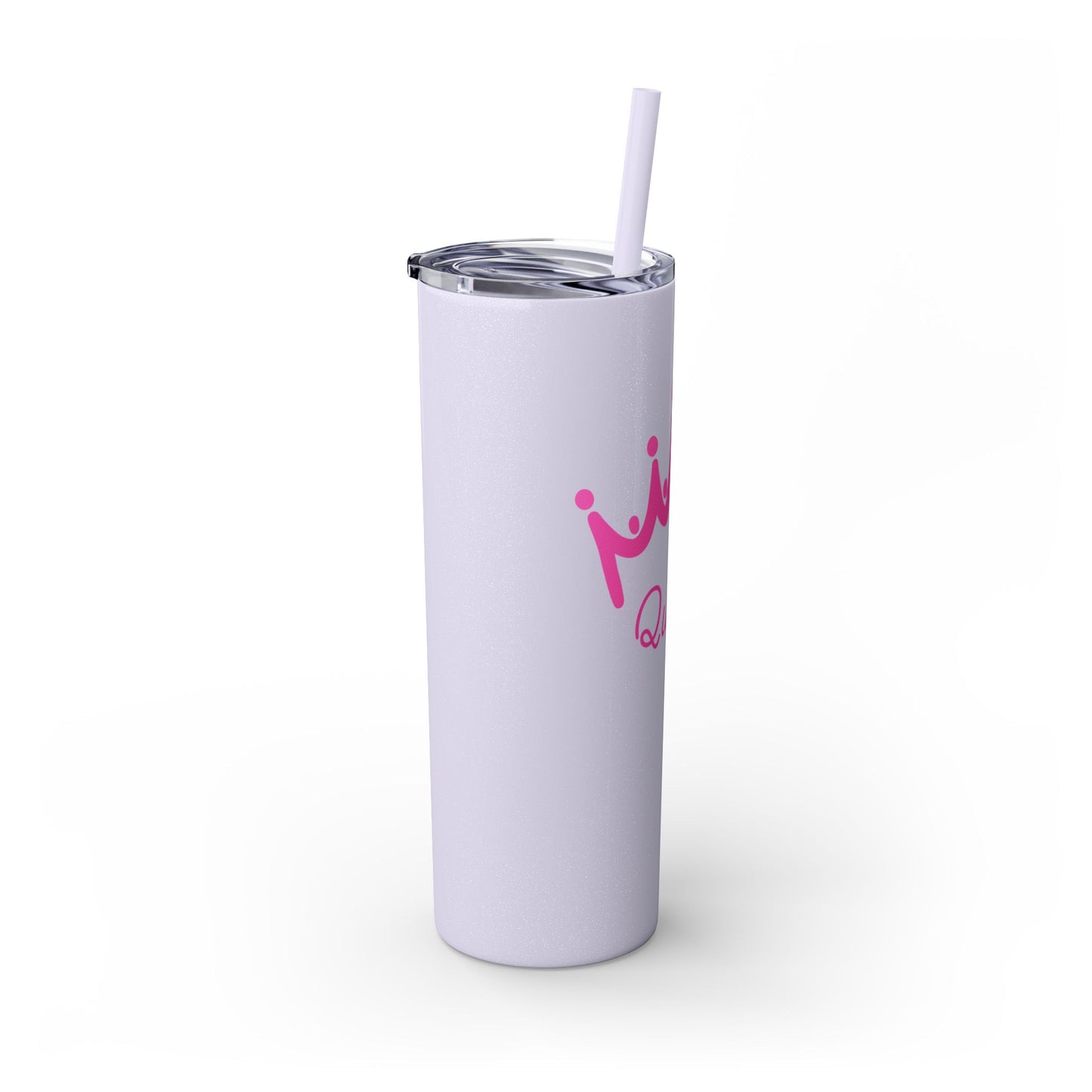 Queen Skinny Tumbler with Straw - 20oz, Perfect for Royal Drinkers, Pageant