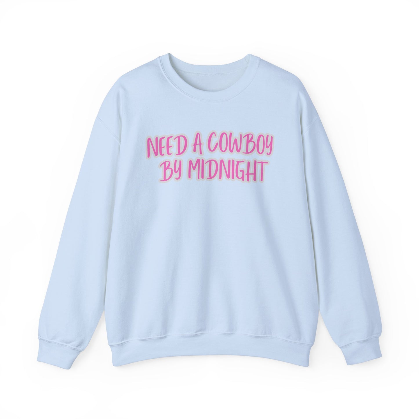 New Years Need a Cowboy by Midnight Crewneck Sweatshirt - Unisex Heavy Blend