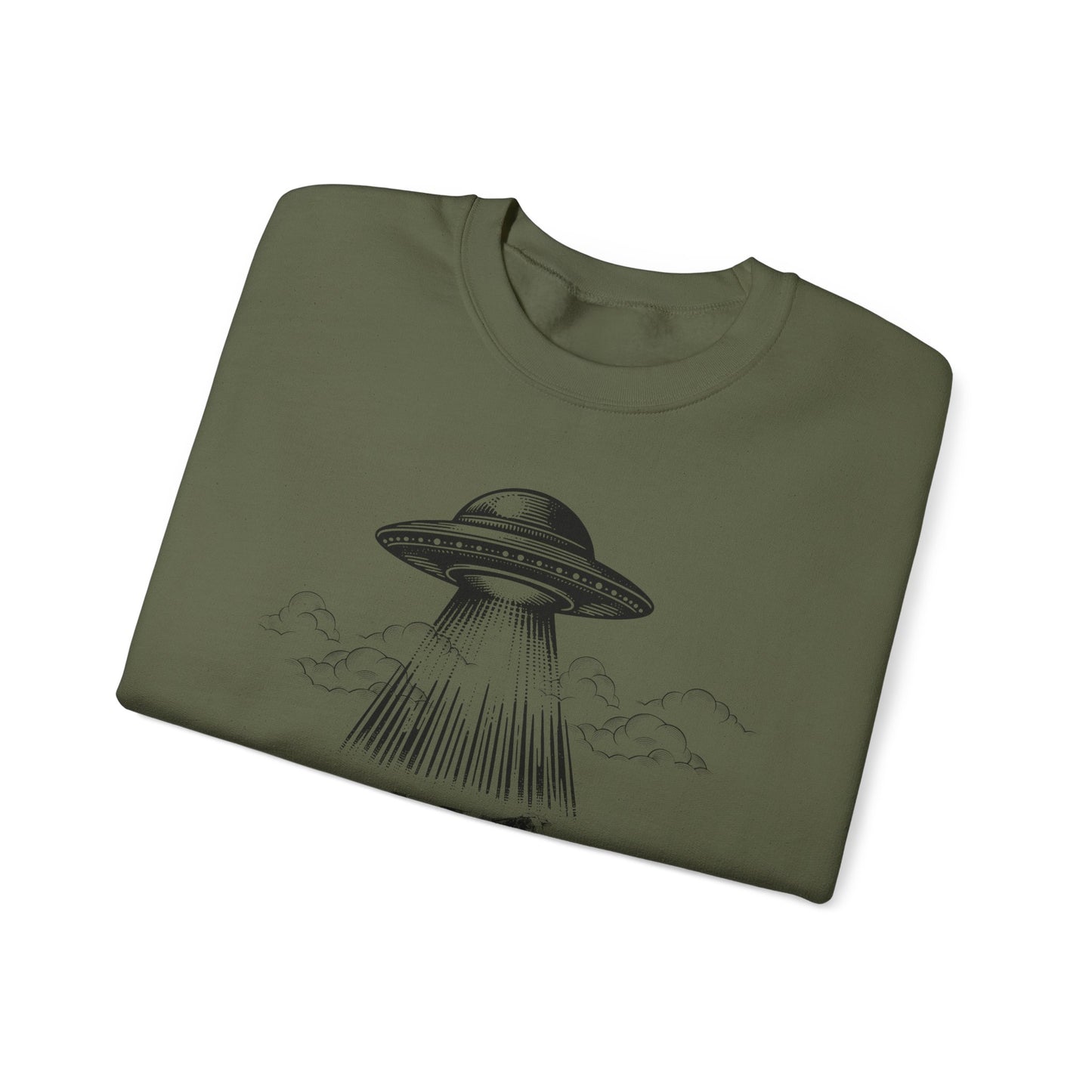 Alien Abduction Unisex Heavy Blend™ Crewneck Sweatshirt - Fun Graphic for Casual Comfort