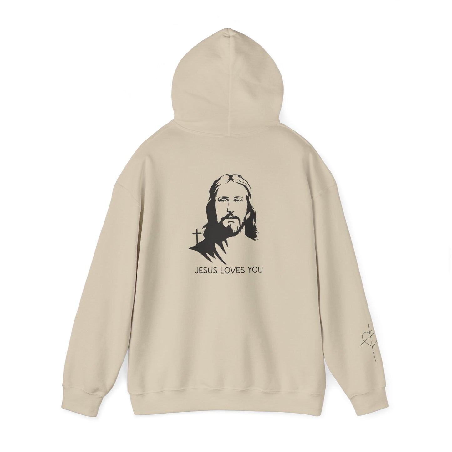 Unisex Heavy Blend™ Hoodie - "Jesus Loves You" Inspirational Sweatshirt