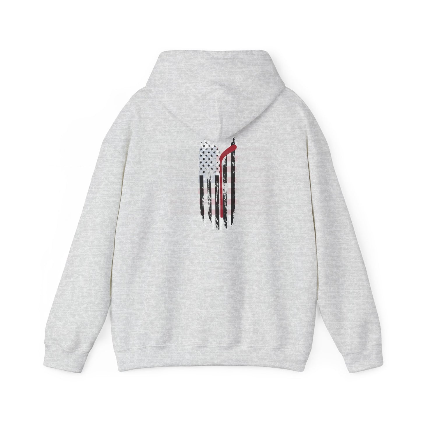 Patriotic Hockey Unisex Hooded Sweatshirt - American Flag Design