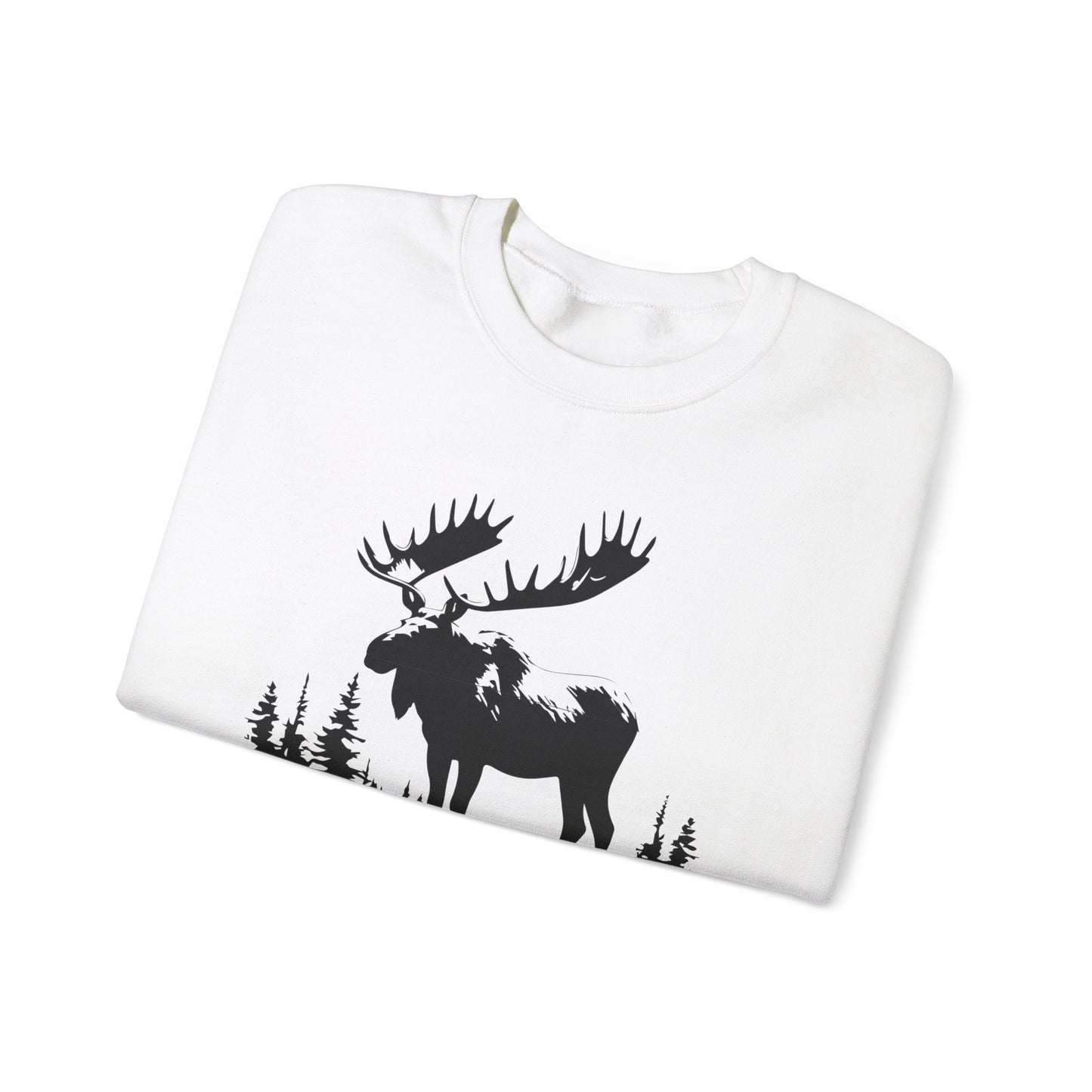 Moose Graphic Unisex Crewneck Sweatshirt - Cozy Nature Apparel