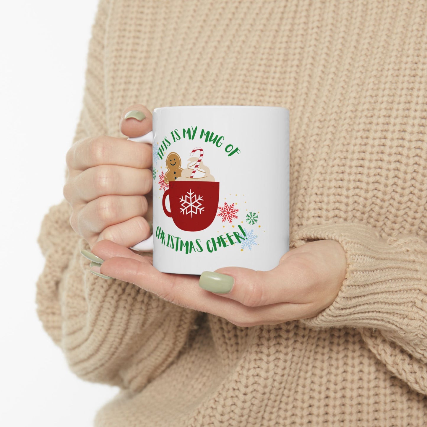 Festive Christmas Cheer Ceramic Mug - 11oz & 15oz