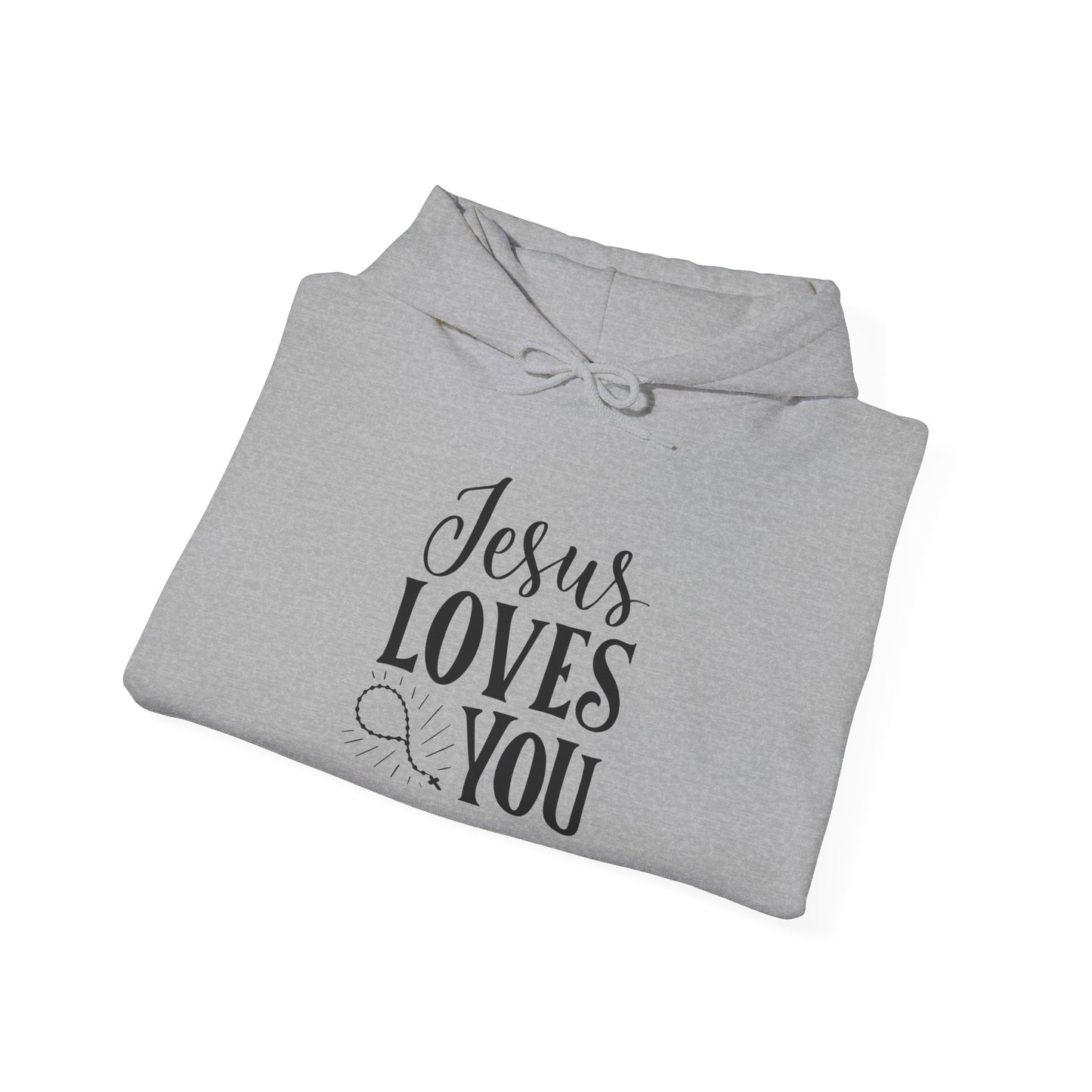 Unisex Heavy Blend™ Hooded Sweatshirt - Jesus Loves You Design