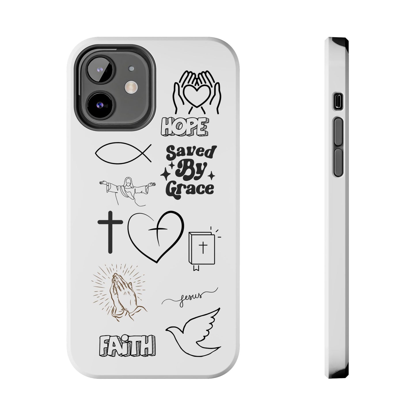 Inspirational Tough Phone Case - Faith, Hope & Grace Design