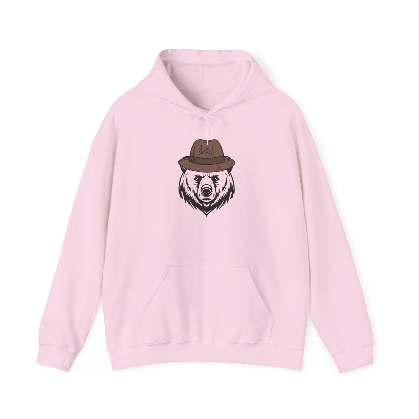 Bear in a Hat Unisex Heavy Blend Hoodie - Cozy, Outdoor-Inspired Sweatshirt