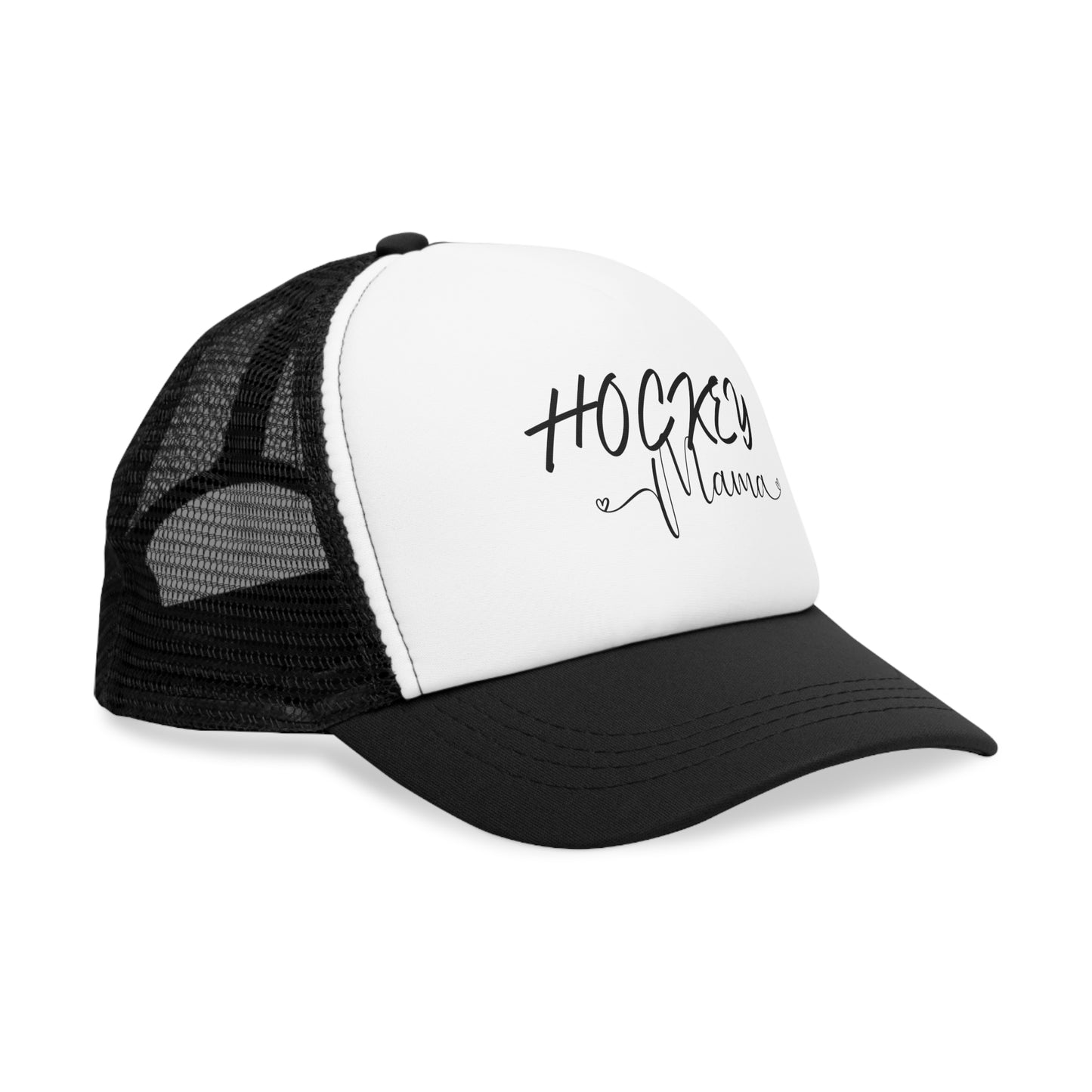 Hockey Mama Mesh Cap - Sporty Trucker Hat for Hockey Moms