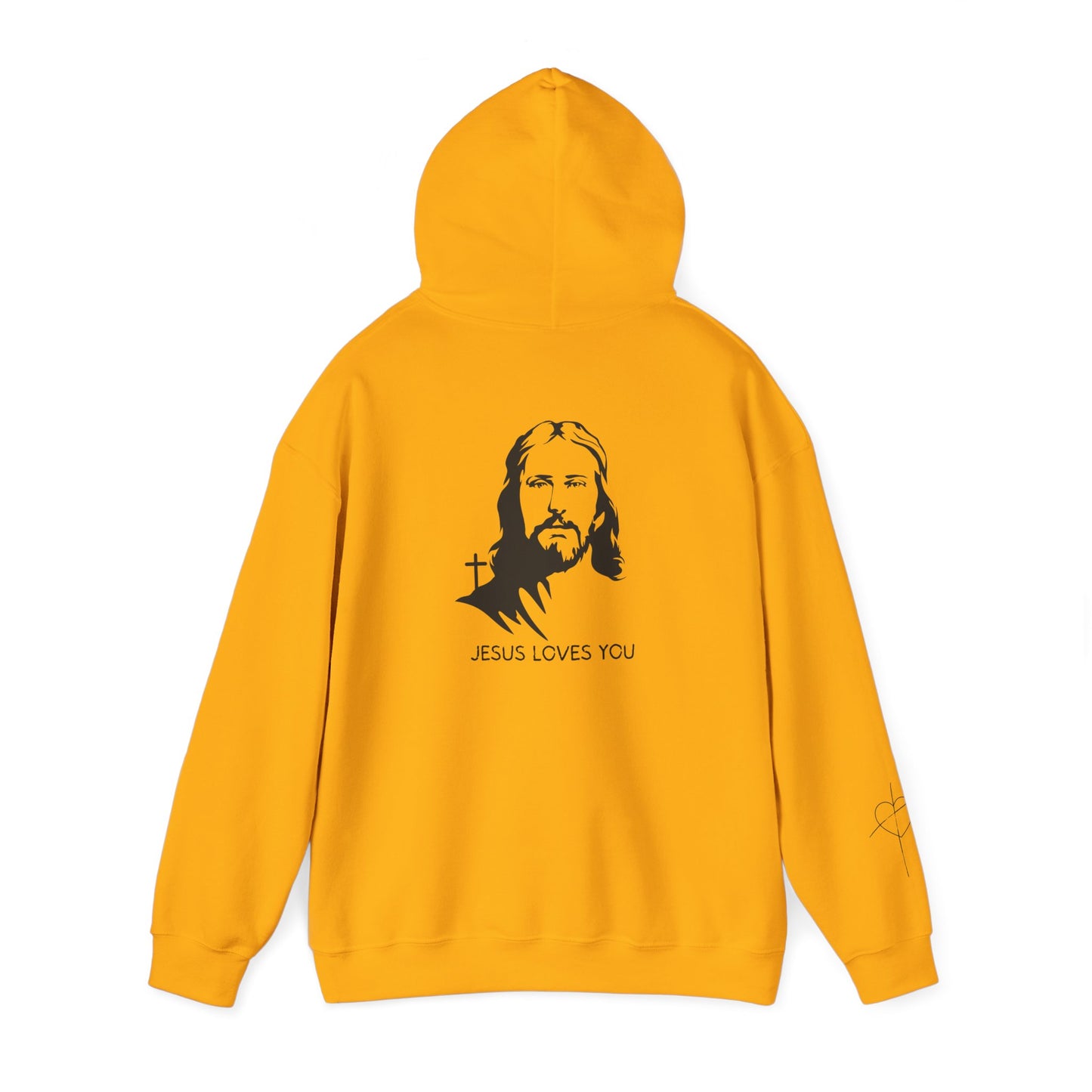 Unisex Heavy Blend™ Hoodie - "Jesus Loves You" Inspirational Sweatshirt