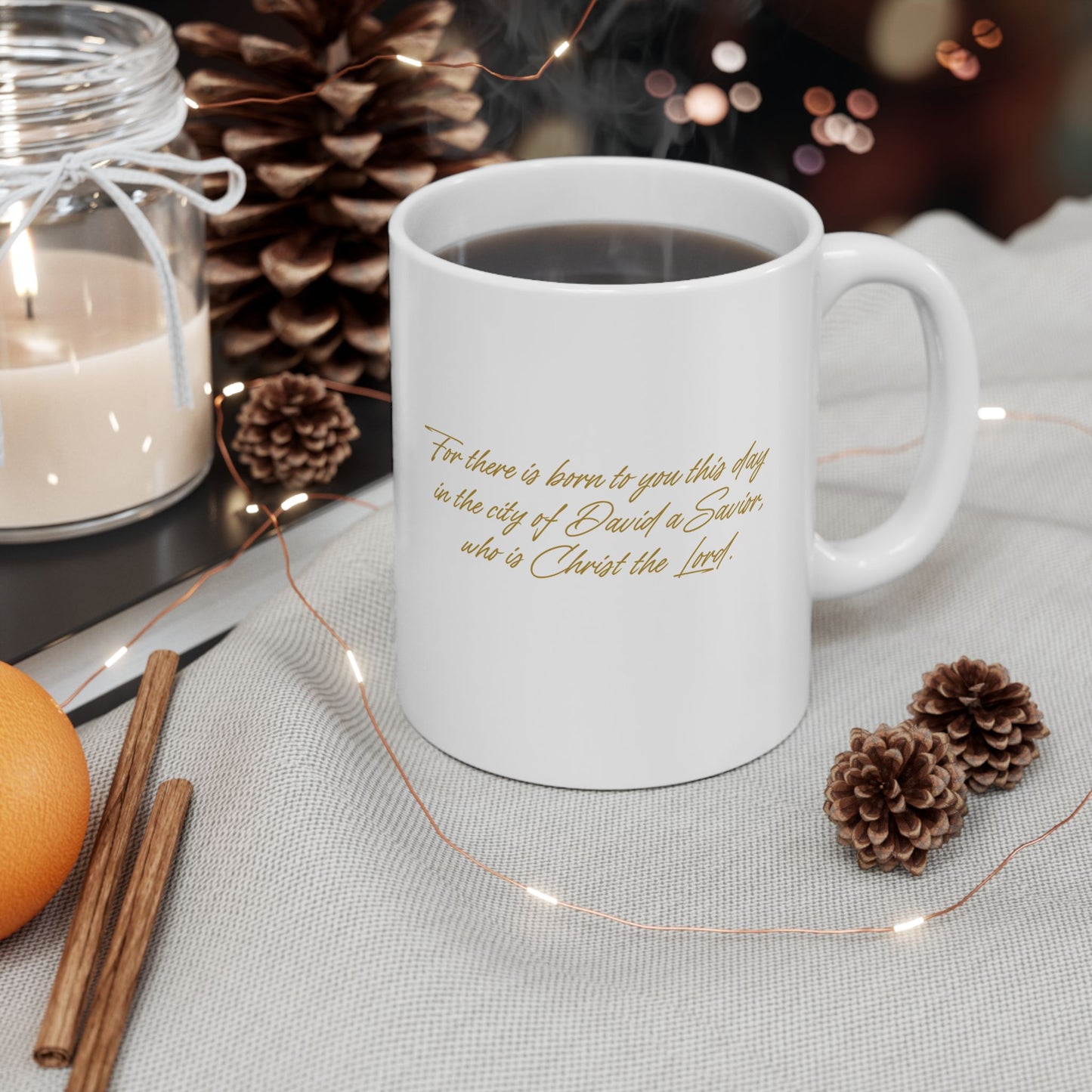 Inspirational Ceramic Mug - Motivational Jesus Quote for Daily Joy