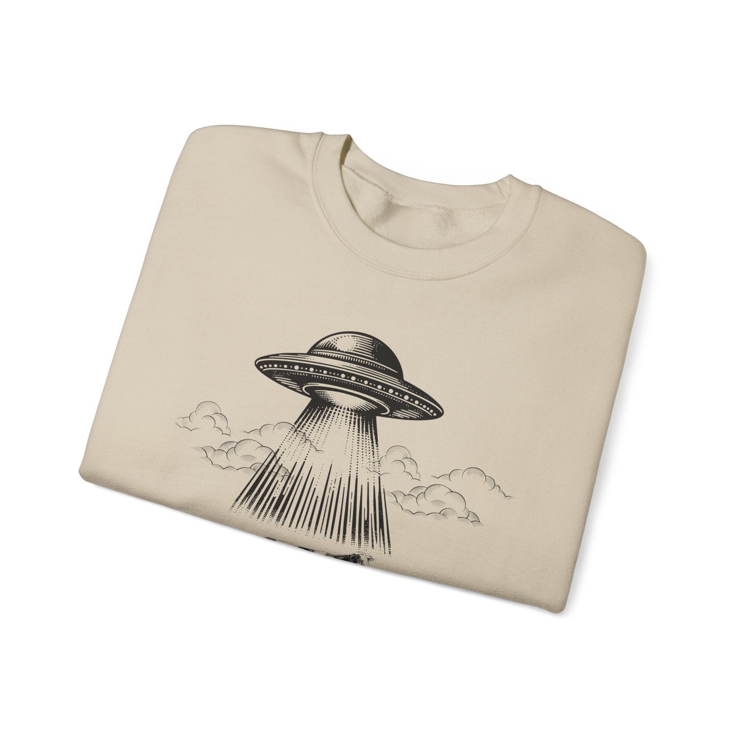 Alien Abduction Unisex Heavy Blend™ Crewneck Sweatshirt - Fun Graphic for Casual Comfort