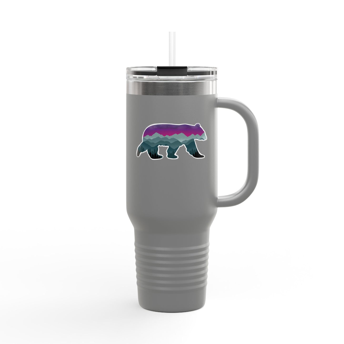 Colorful Bear Insulated Travel Mug - 40oz Adventure Companion