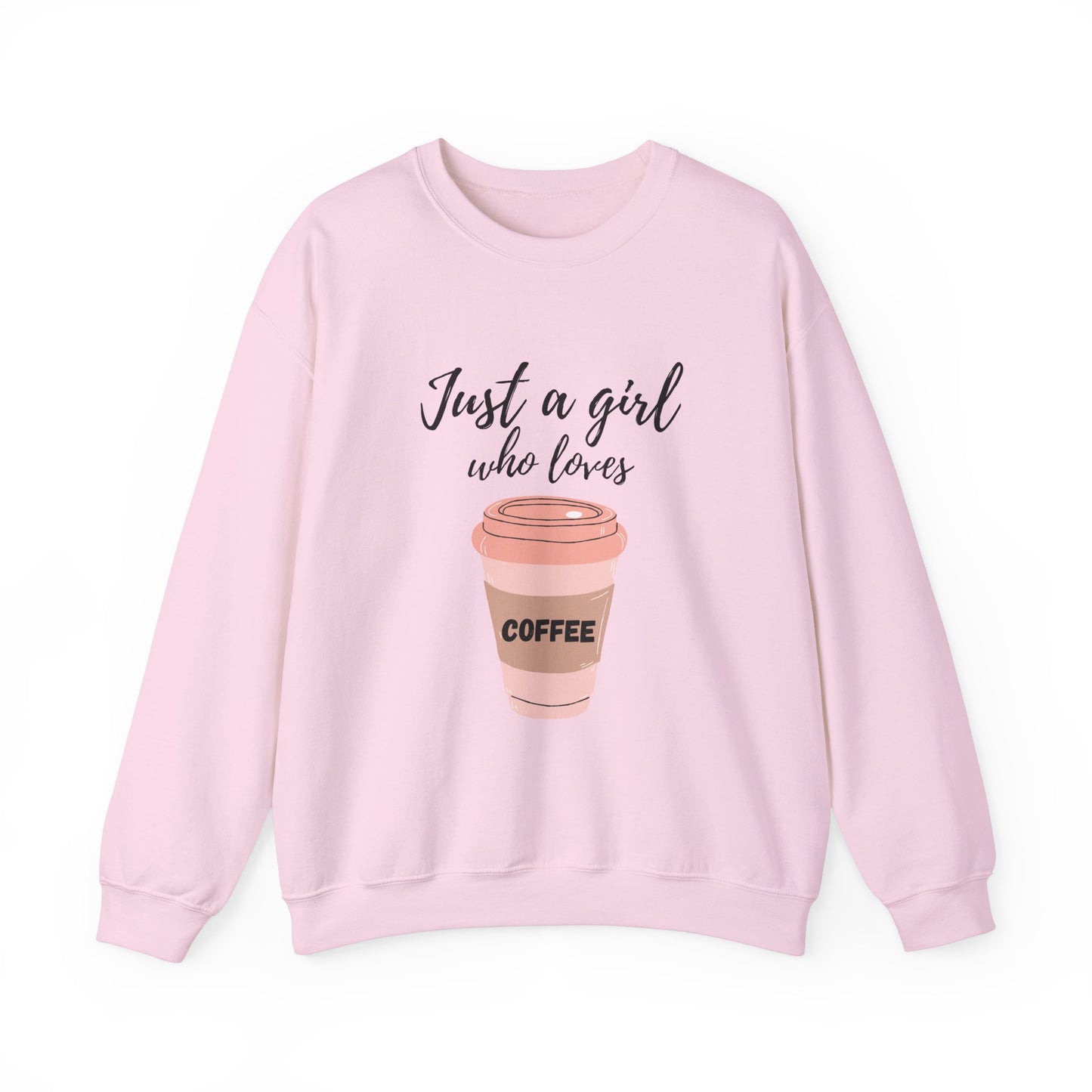 A girl who loves coffee - Unisex Heavy Blend™ Crewneck Sweatshirt