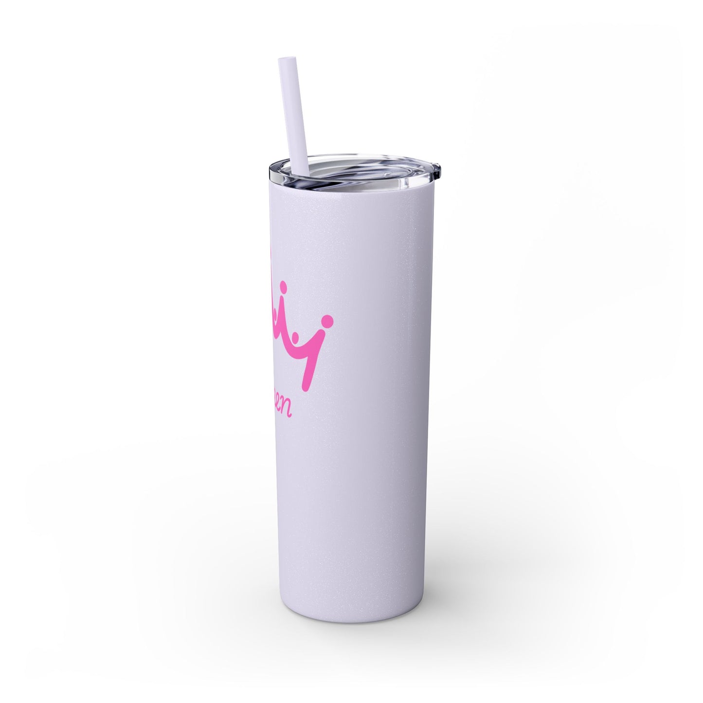 Queen Skinny Tumbler with Straw - 20oz, Perfect for Royal Drinkers, Pageant