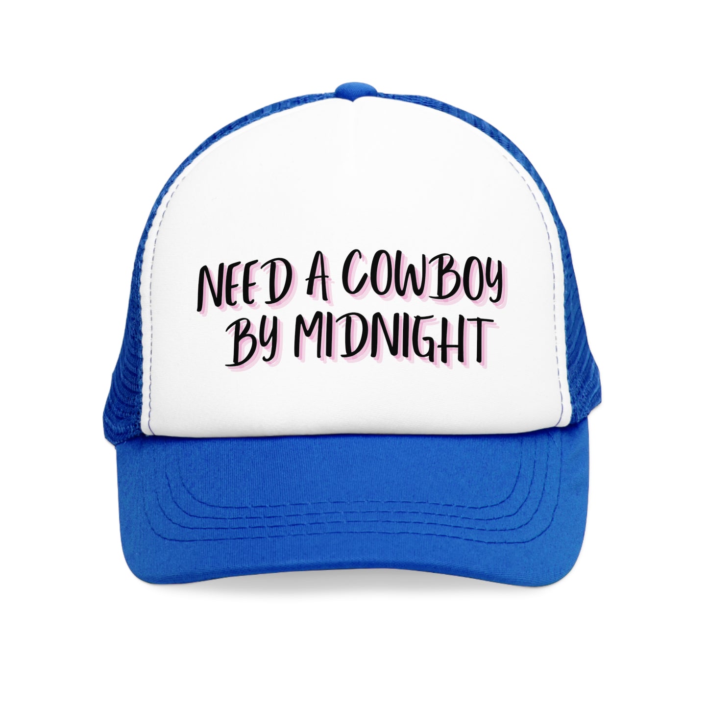 New Years Eve - "Need a Cowboy by Midnight" Trucker Hat for Country Lovers