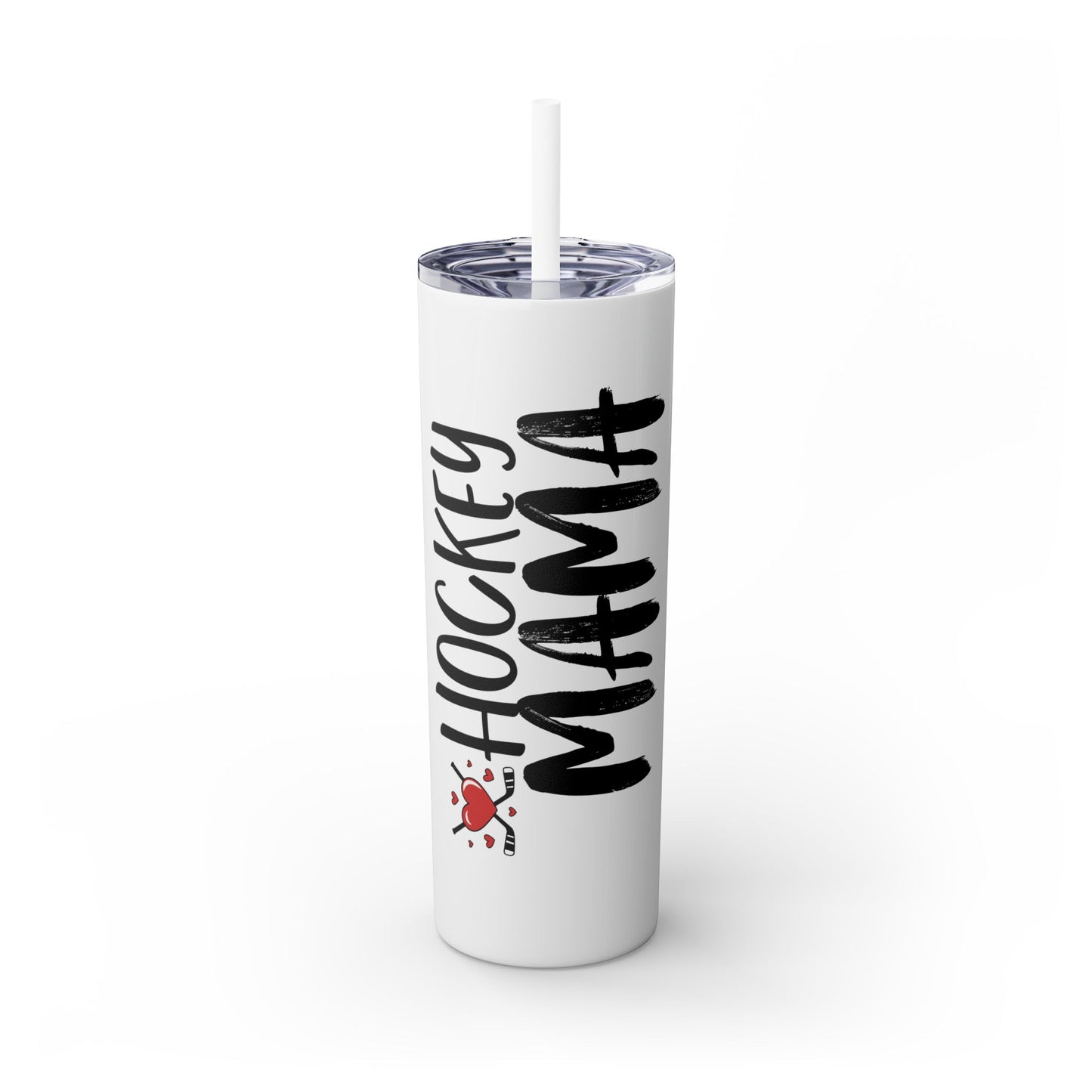 Hockey Mama 20oz Skinny Tumbler with Straw - Perfect Gift for Sports Moms