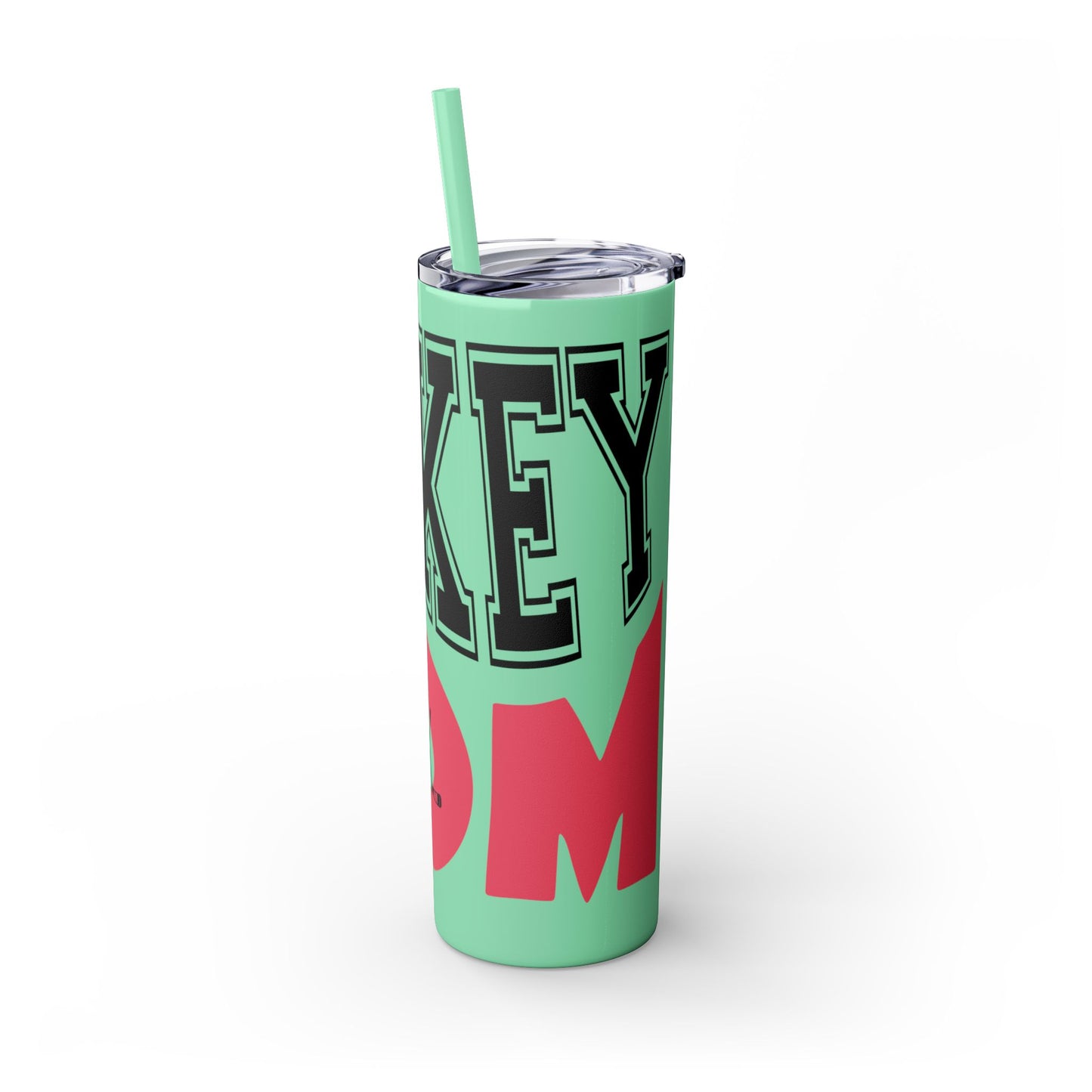 Personalized Hockey Mom Skinny Tumbler with Straw - 20oz, Perfect for Sports Fans