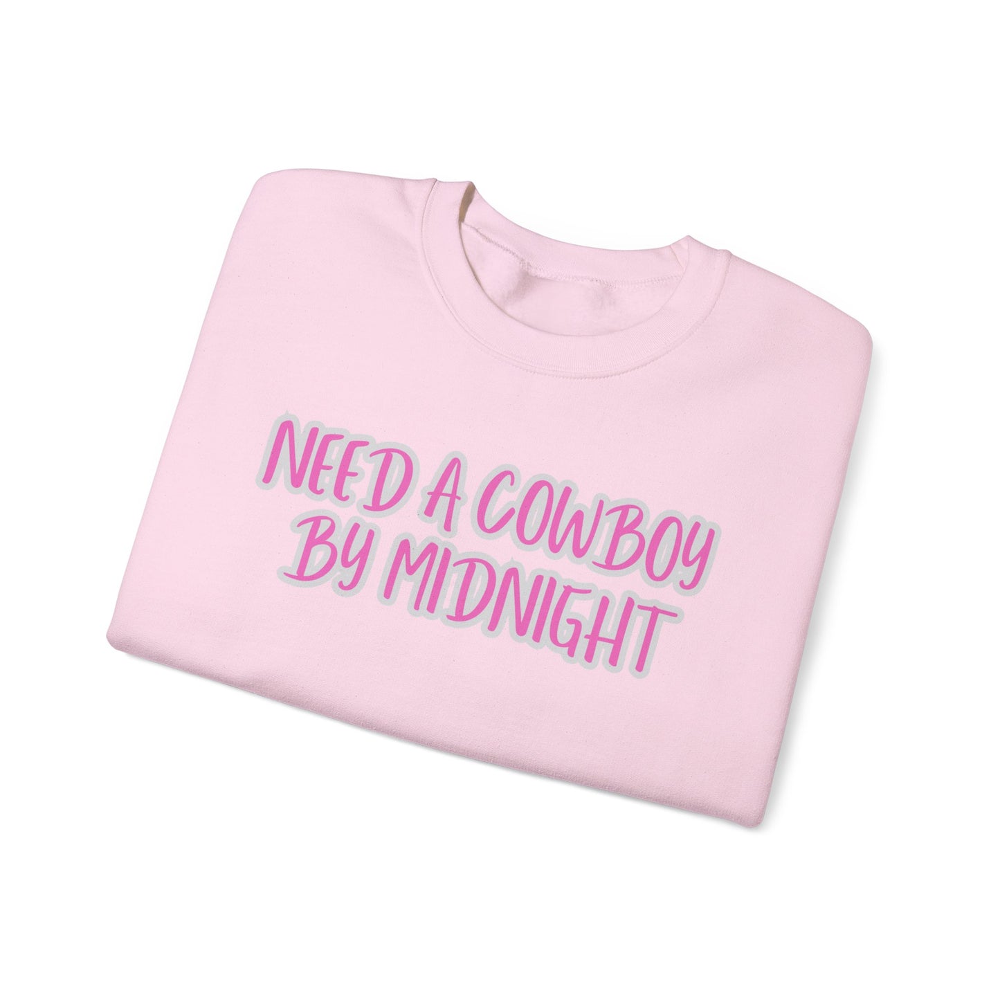 New Years Need a Cowboy by Midnight Crewneck Sweatshirt - Unisex Heavy Blend