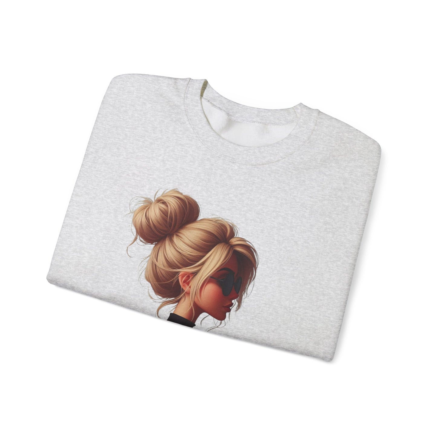 #MessyBunsLife Blonde Unisex Heavy Blend™ Crewneck Sweatshirt - Stylish & Comfortable Casual Wear