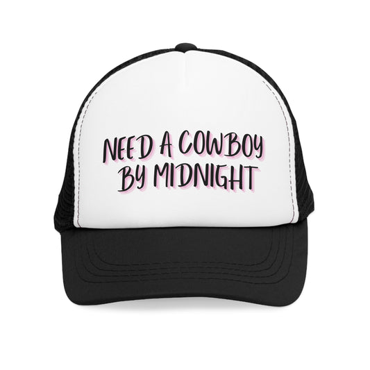 New Years Eve - "Need a Cowboy by Midnight" Trucker Hat for Country Lovers