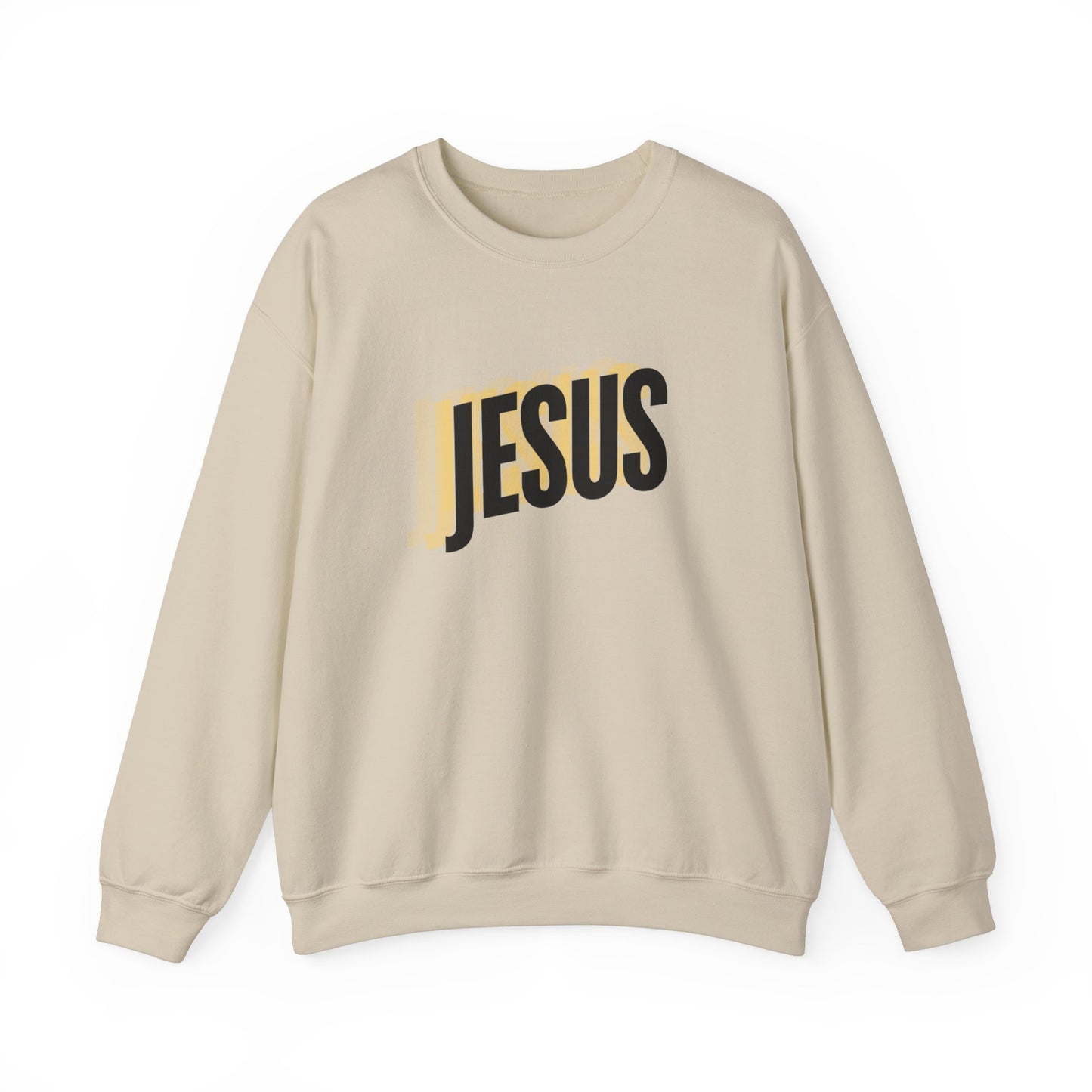 JESUS 3D - Unisex Heavy Blend™ Crewneck Sweatshirt - Faith-Inspired 'JESUS' Design