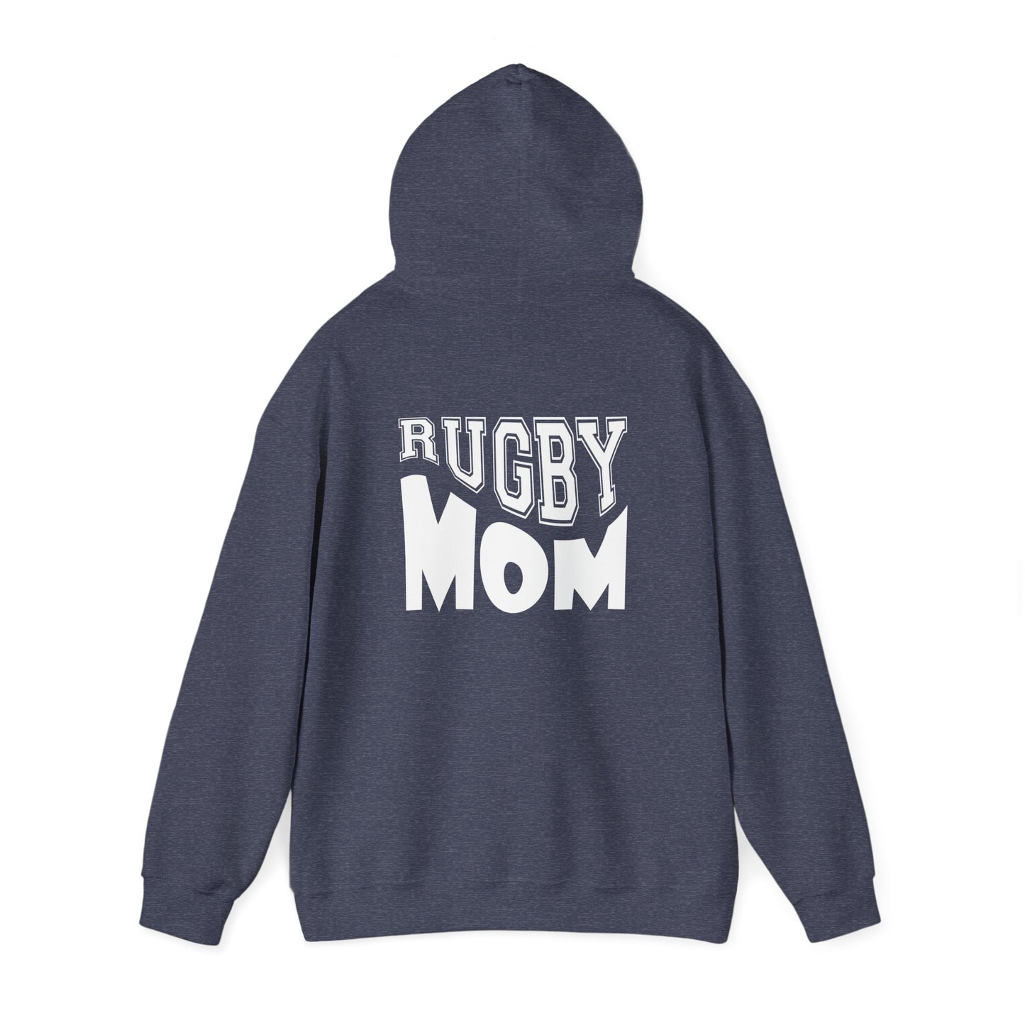 Rugby Mom America Hooded Sweatshirt | Unisex Heavy Blend | Sports Gift