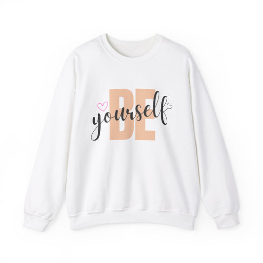 Inspirational Crewneck Sweatshirt - 'Be Yourself' - Unisex Heavy Blend™