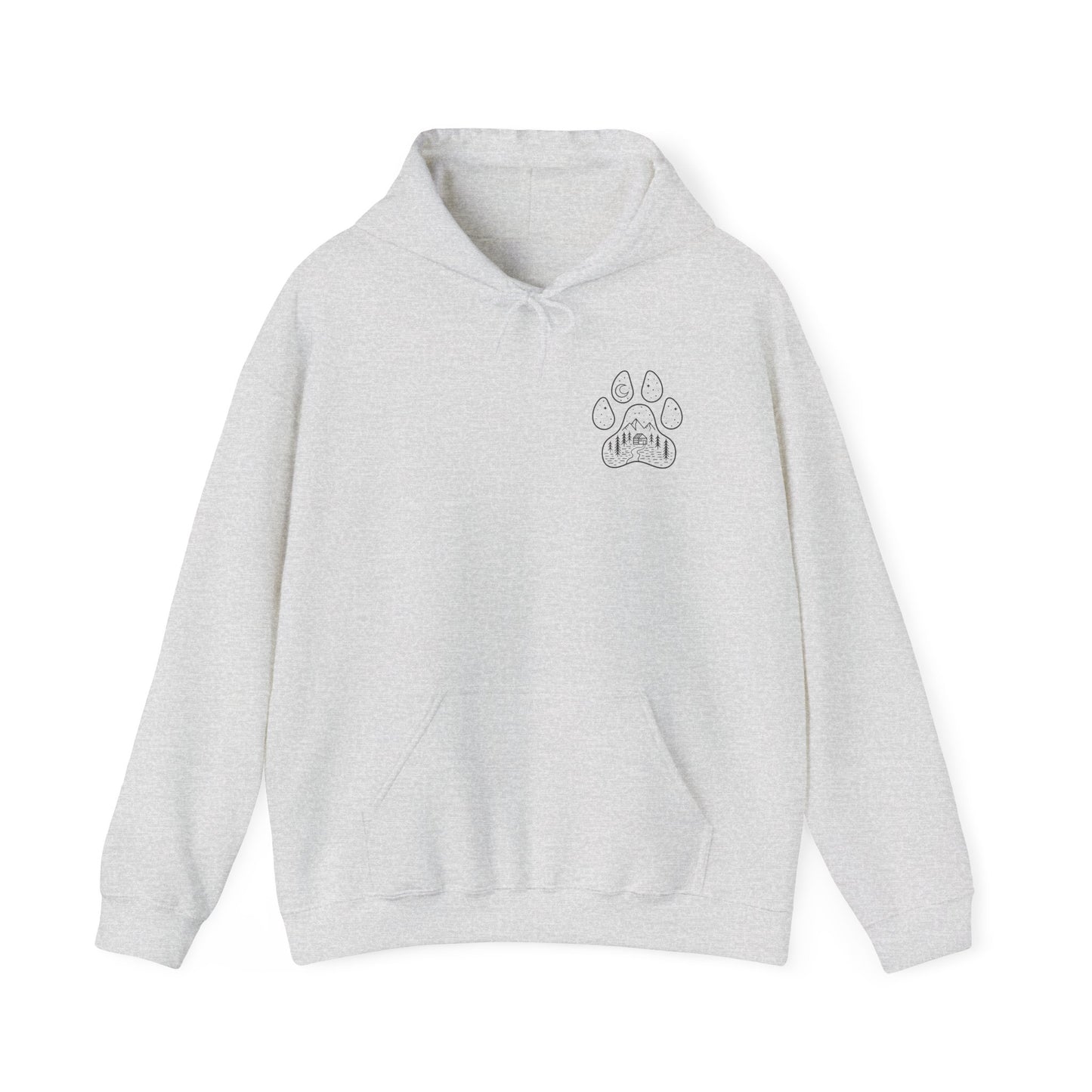 Paw Print Unisex Heavy Blend™ Hooded Sweatshirt - Cozy Animal Lover Gift