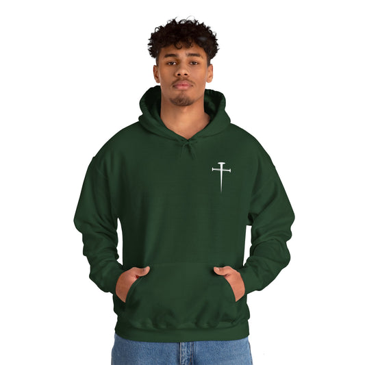 Unisex Heavy Blend™ Hooded Sweatshirt - Minimalist Design with Cross Logo