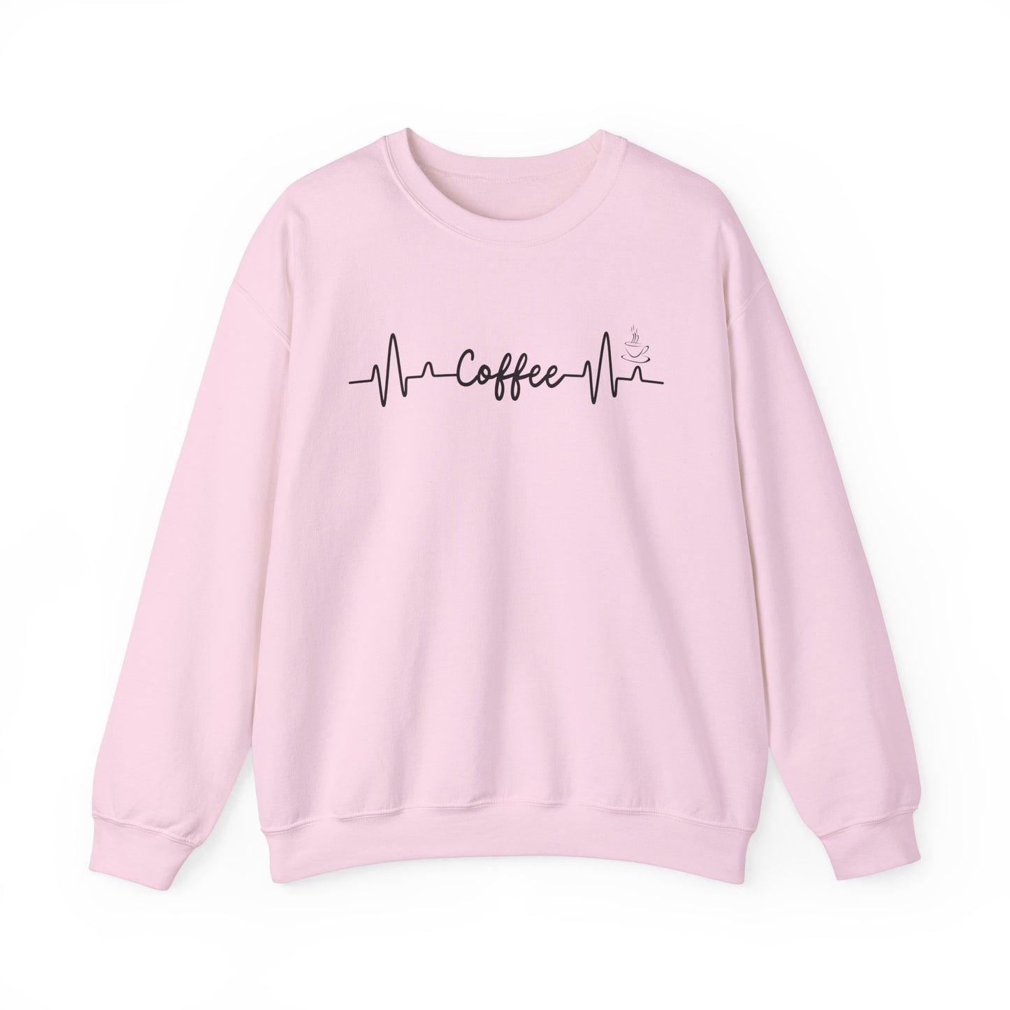 Coffee Heartbeat Unisex Crewneck Sweatshirt