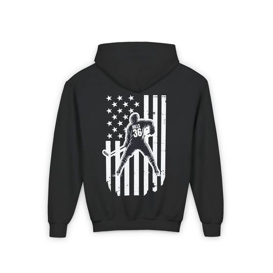 ***CUSTOM*** Hockey Player Hoodie American Flag