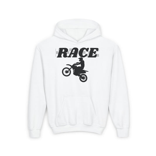 Youth Race Motocross Hoodie - Perfect for Young Riders & Racing Fans