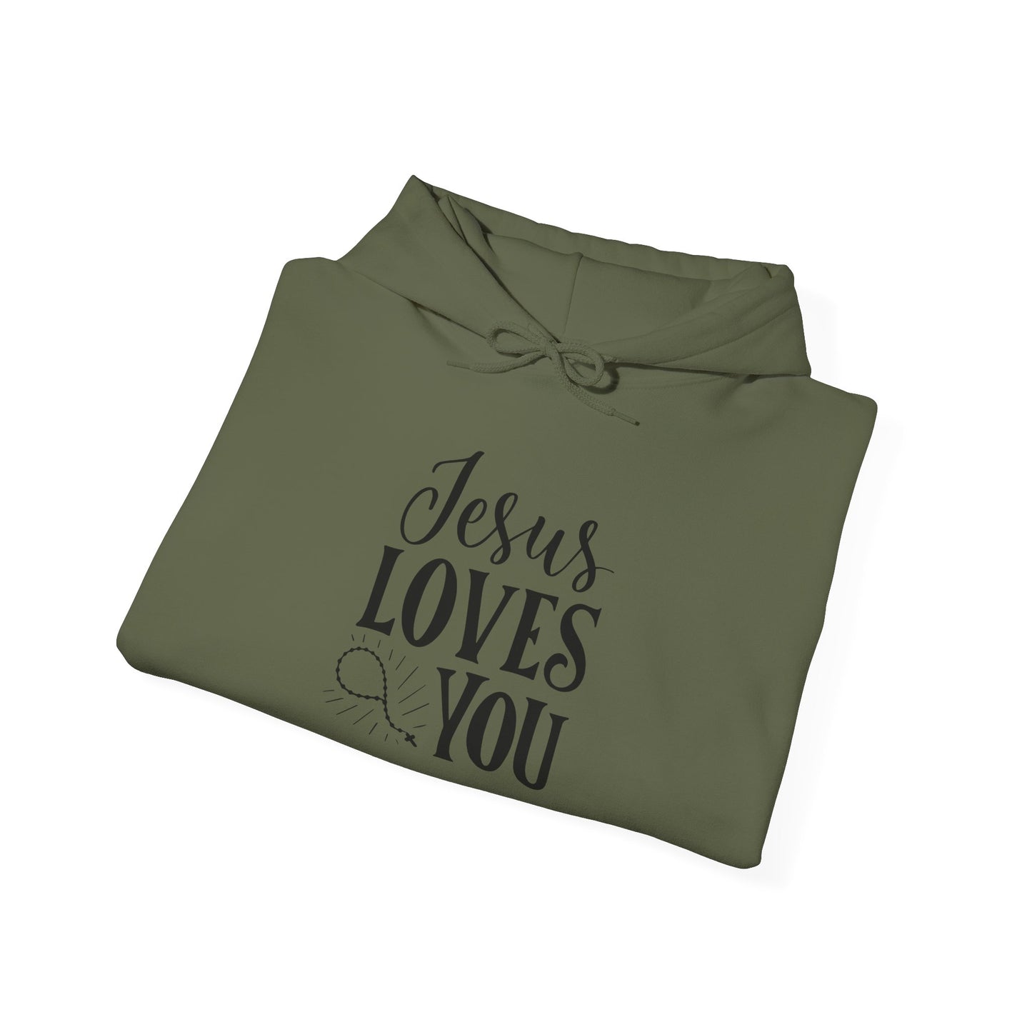 Unisex Heavy Blend™ Hooded Sweatshirt - Jesus Loves You Design