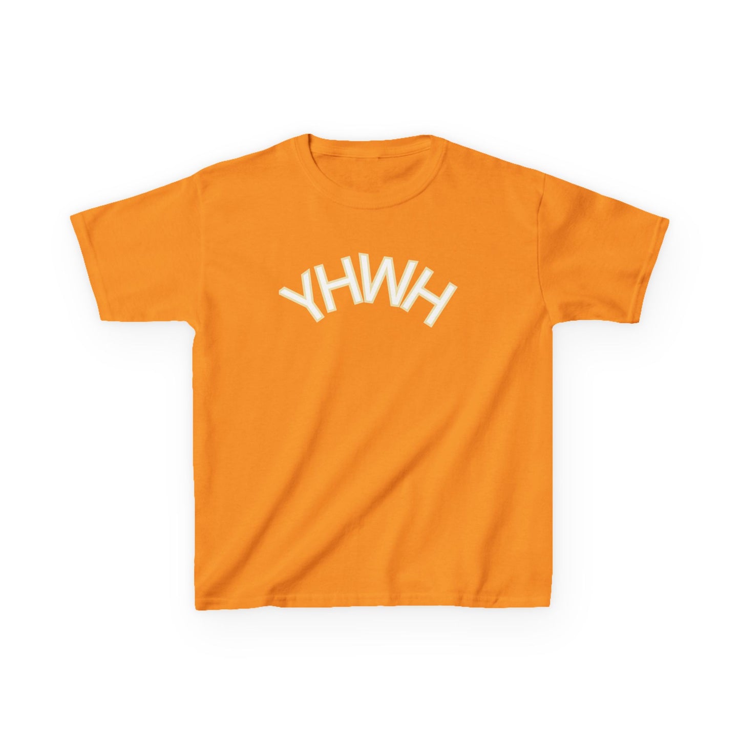 YHWH Kids Heavy Cotton Tee - Faith-Inspired Black T-Shirt for Everyday Wear