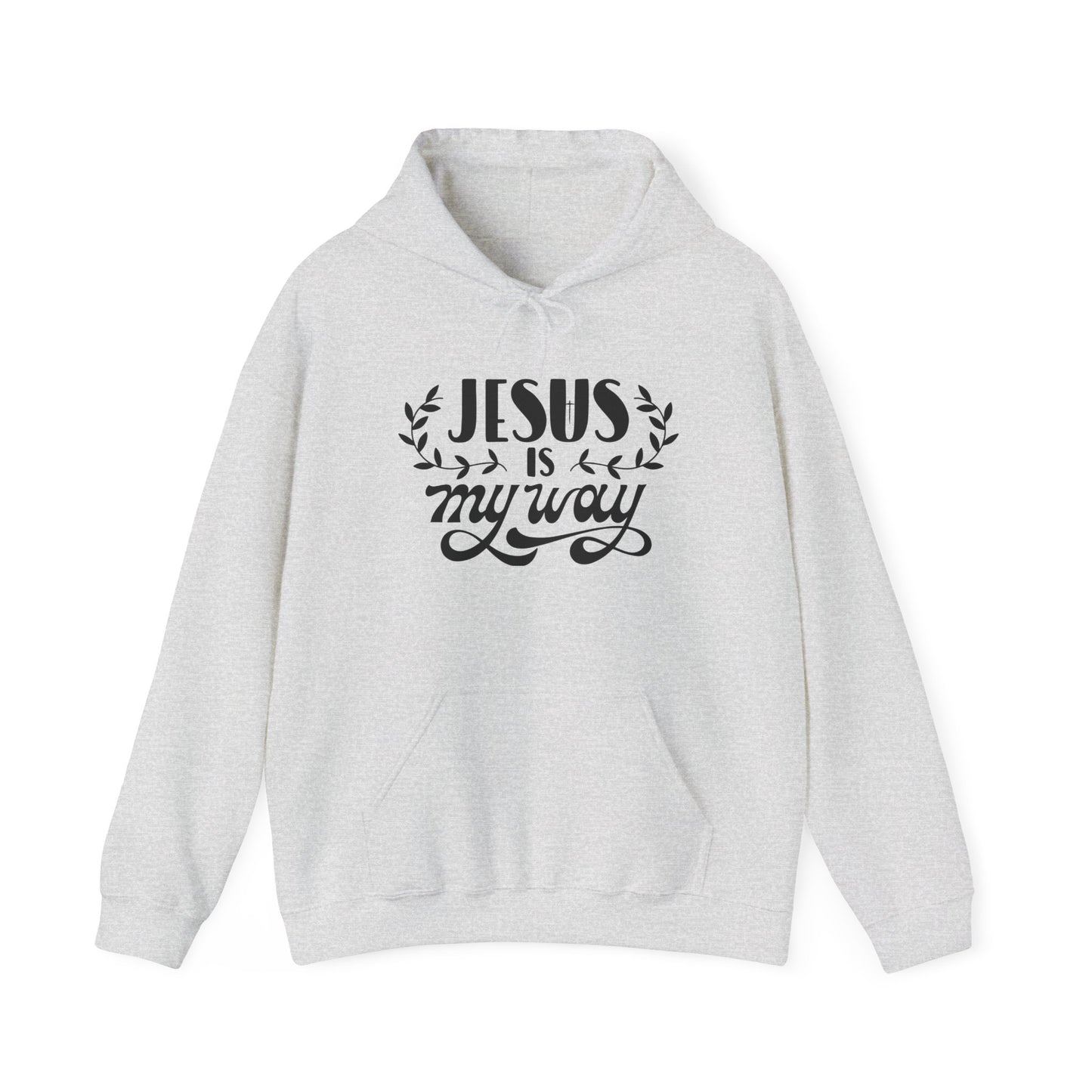 Faith-Inspired Unisex Hooded Sweatshirt – "Jesus is My Way"